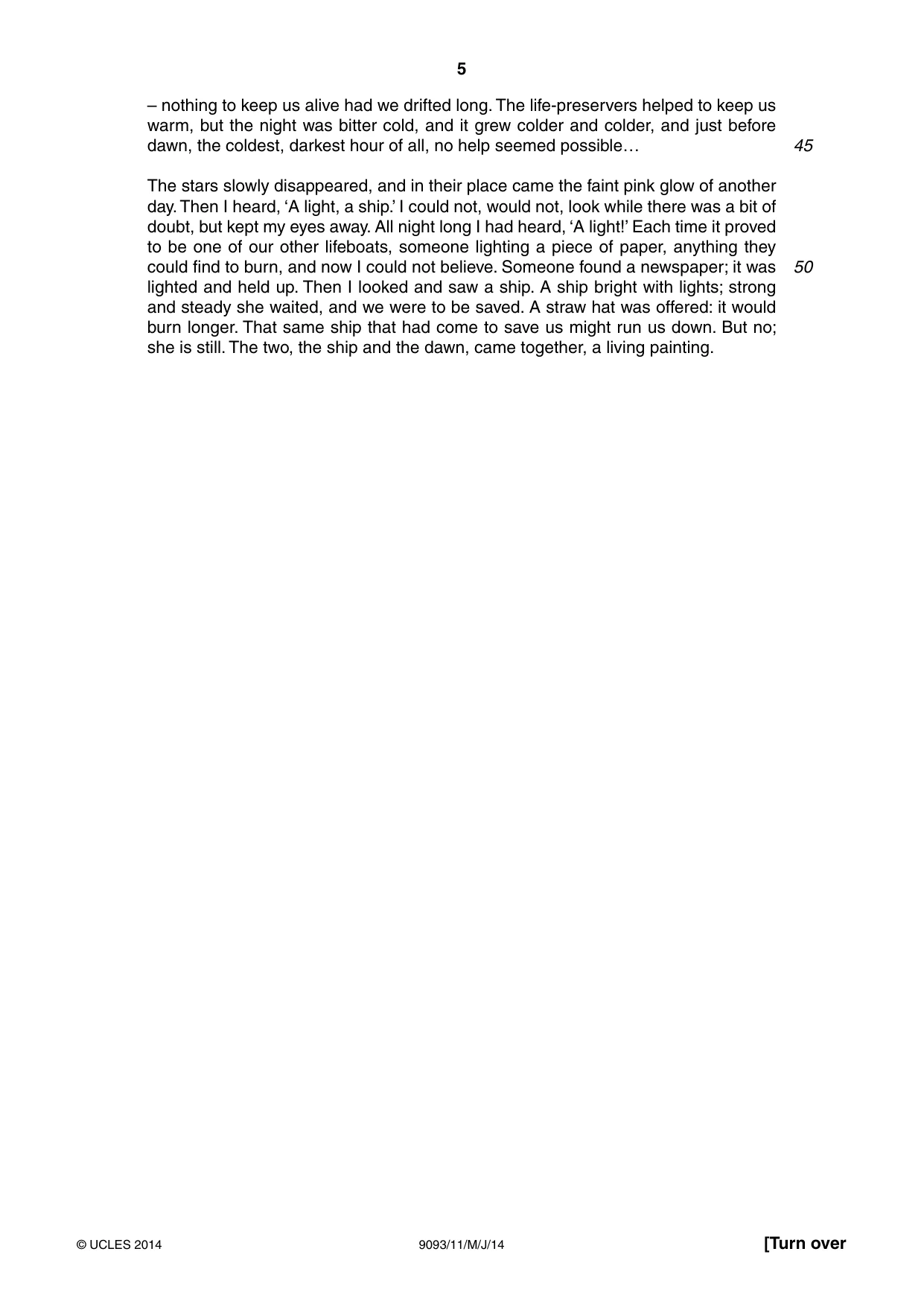 Cambridge A Level English - Language AS and A Level (from 2014) 9093 2014 May/June Paper 1 · Variant 1 question paper, page 5 of 8