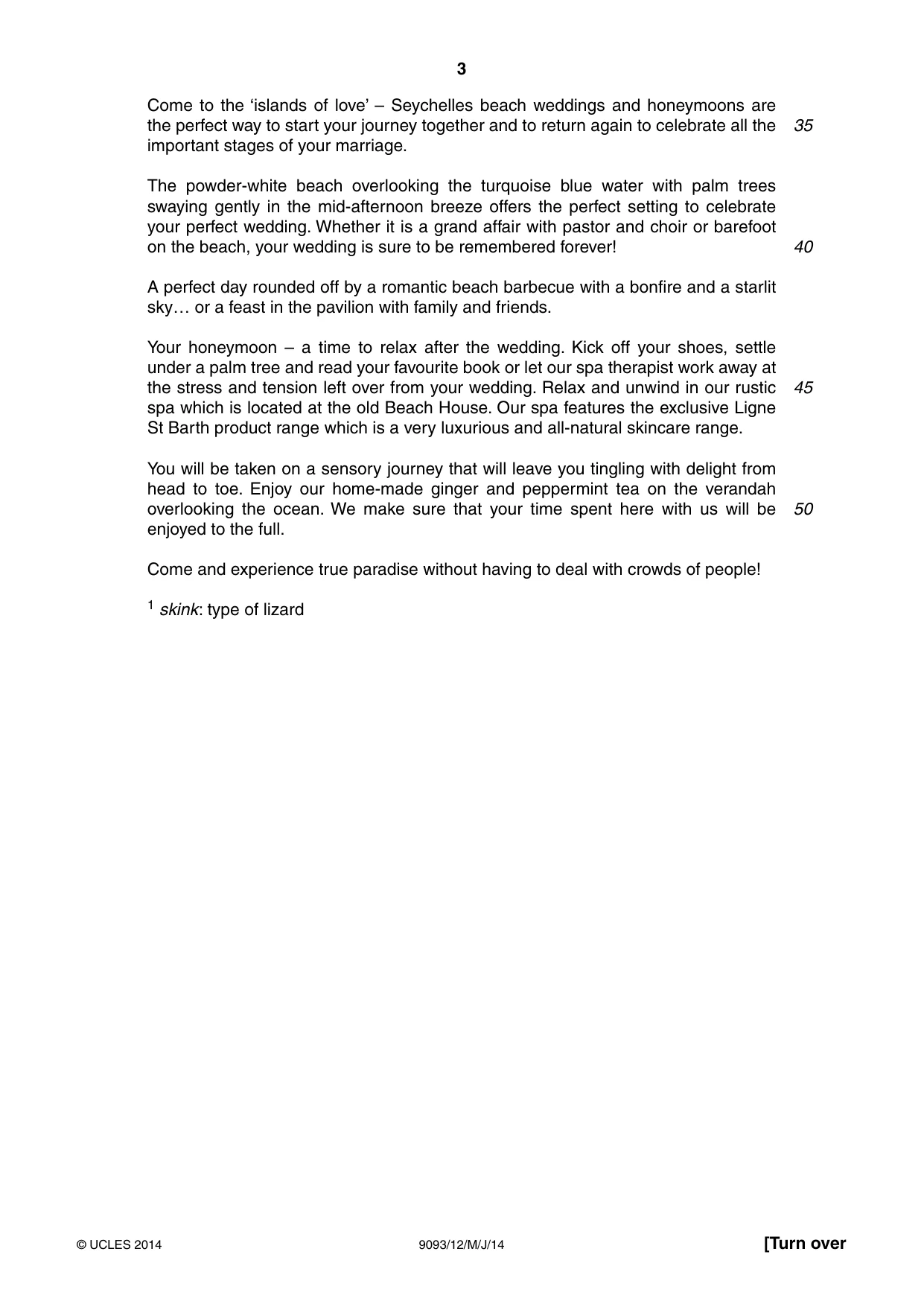 Cambridge A Level English - Language AS and A Level (from 2014) 9093 2014 May/June Paper 1 · Variant 2 question paper, page 3 of 8