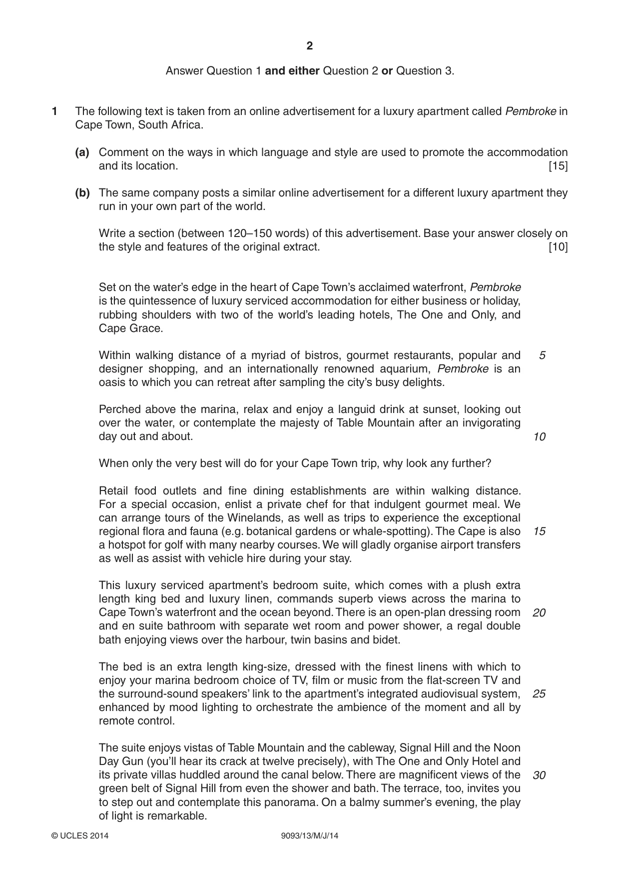 Cambridge A Level English - Language AS and A Level (from 2014) 9093 2014 May/June Paper 1 · Variant 3 question paper, page 2 of 8