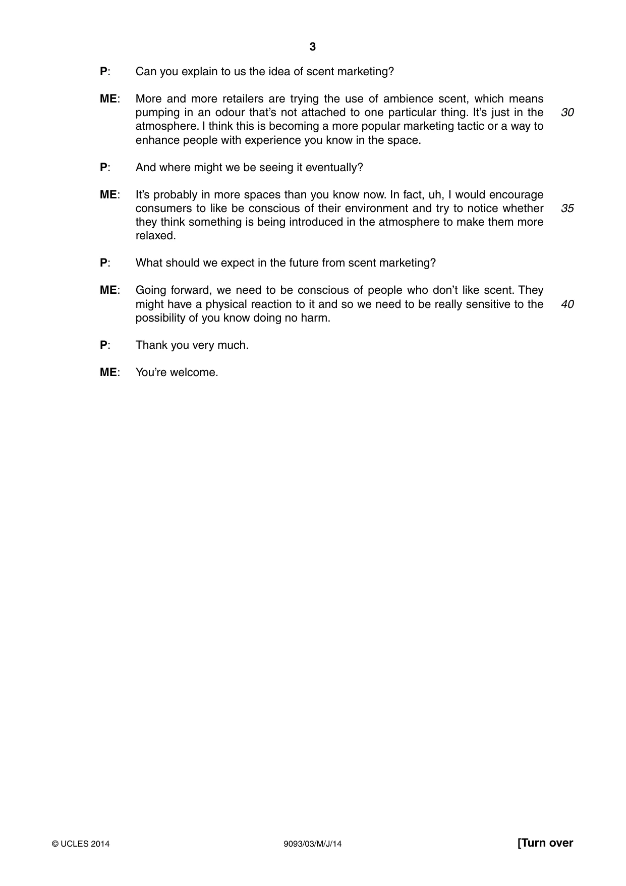 Cambridge A Level English - Language AS and A Level (from 2014) 9093 2014 May/June Paper 3 · Variant 1 question paper, page 3 of 8