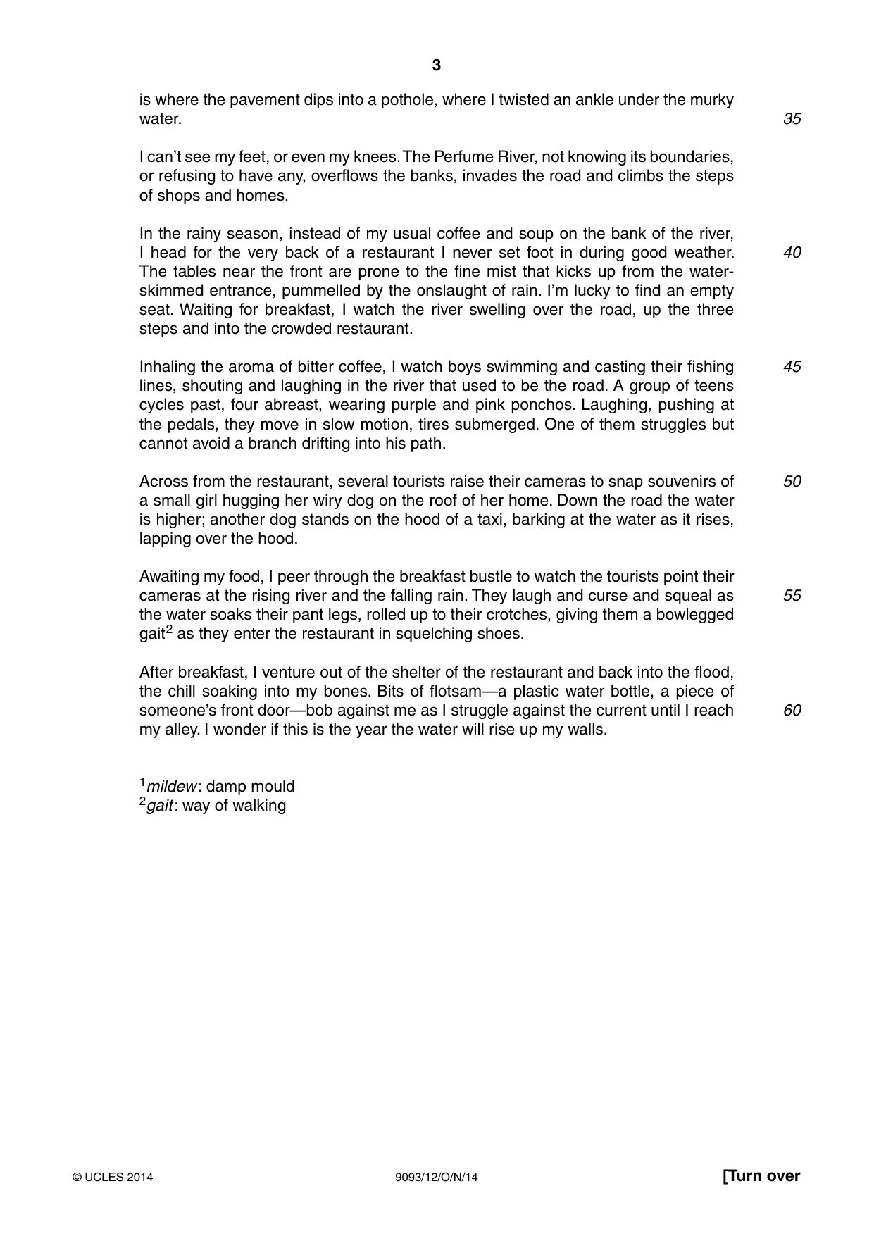 Cambridge A Level English - Language AS and A Level (from 2014) 9093 2014 Oct/Nov Paper 1 · Variant 2 question paper, page 3 of 8