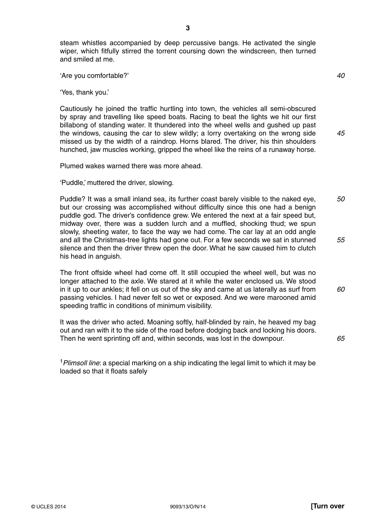 Cambridge A Level English - Language AS and A Level (from 2014) 9093 2014 Oct/Nov Paper 1 · Variant 3 question paper, page 3 of 8