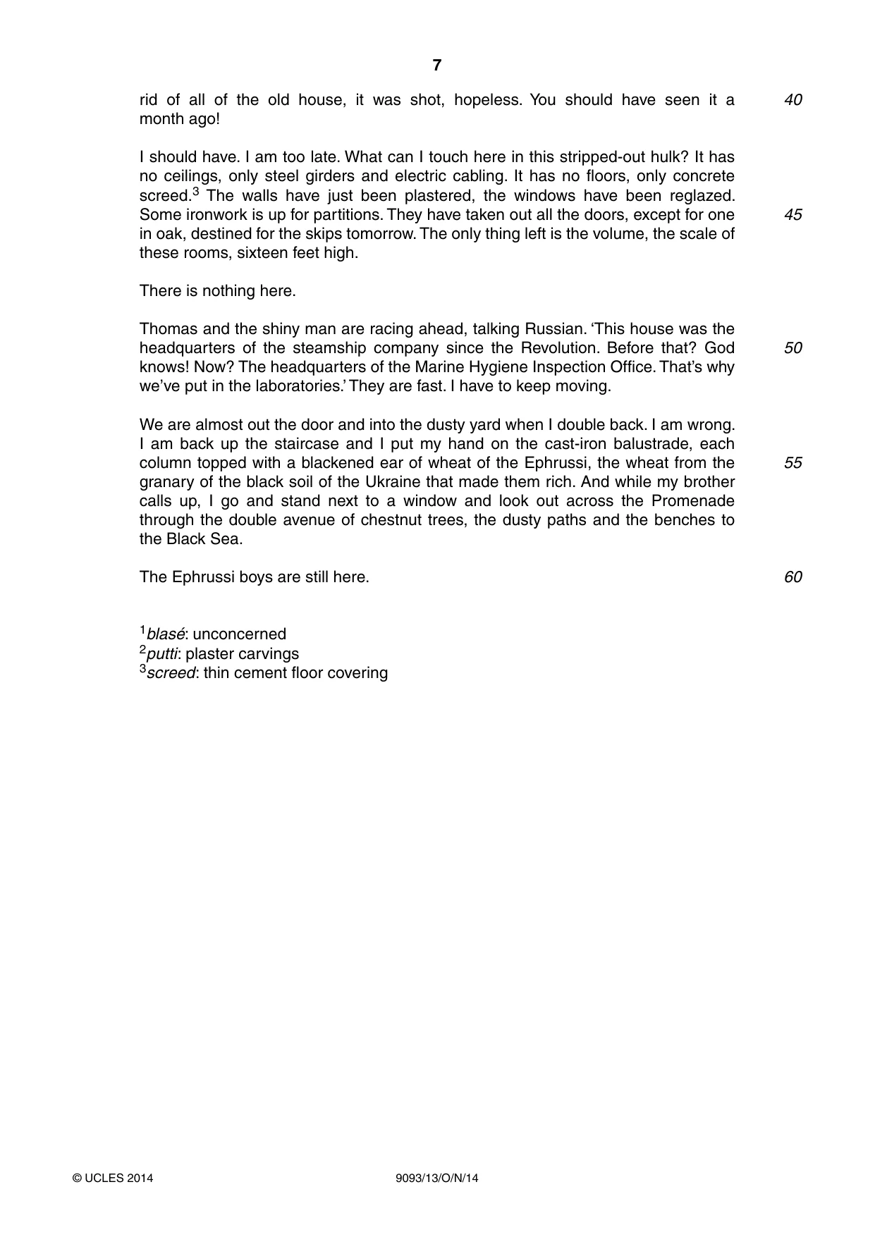 Cambridge A Level English - Language AS and A Level (from 2014) 9093 2014 Oct/Nov Paper 1 · Variant 3 question paper, page 7 of 8