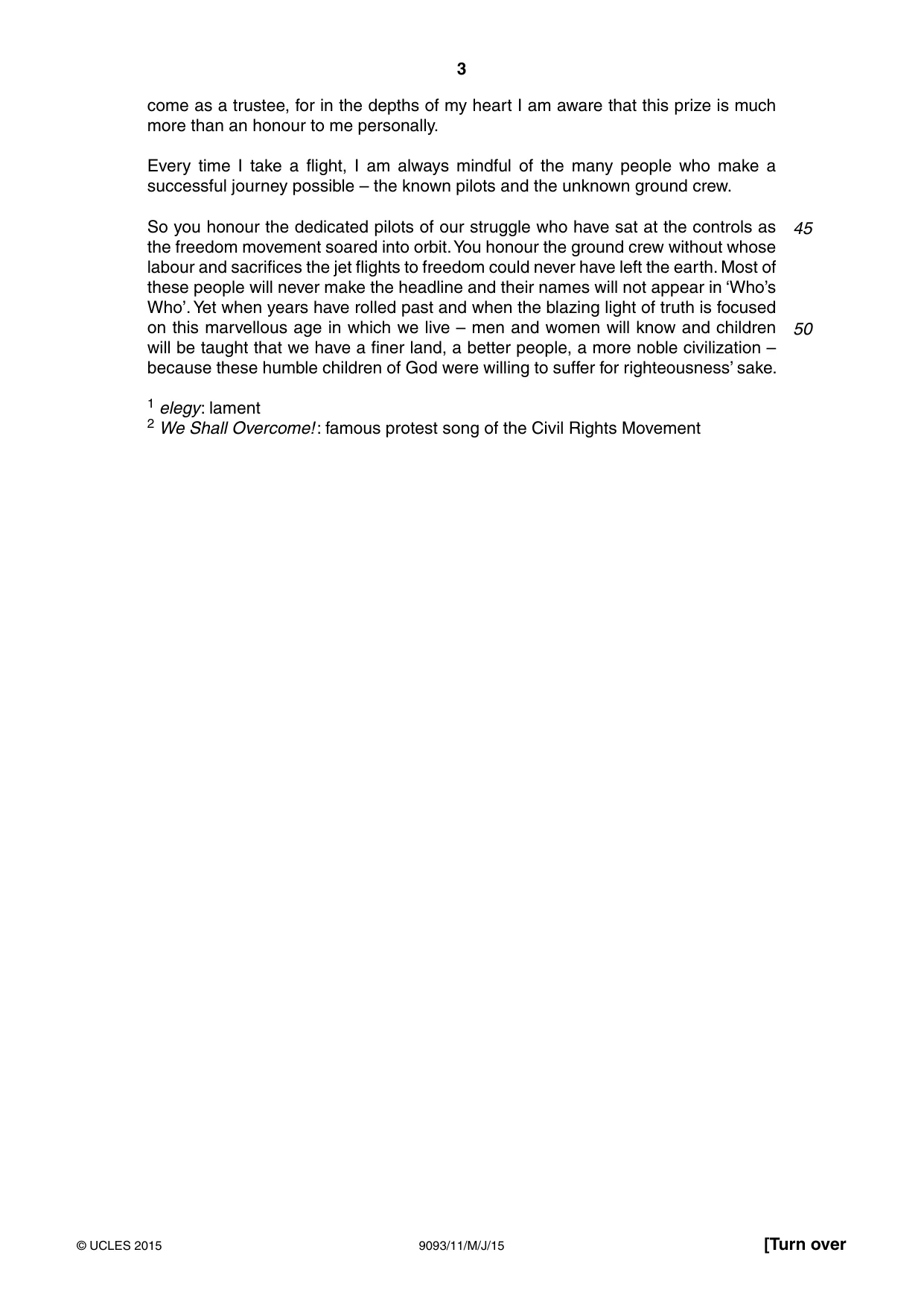 Cambridge A Level English - Language AS and A Level (from 2014) 9093 2015 May/June Paper 1 · Variant 1 question paper, page 3 of 8