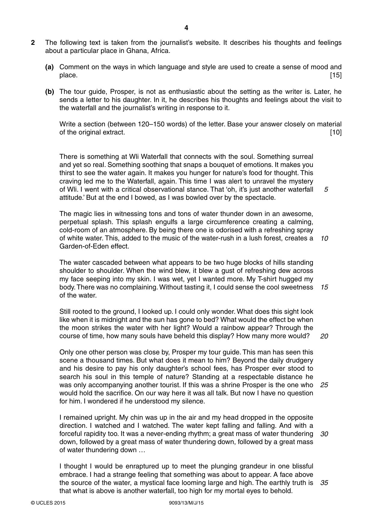 Cambridge A Level English - Language AS and A Level (from 2014) 9093 2015 May/June Paper 1 · Variant 3 question paper, page 4 of 8
