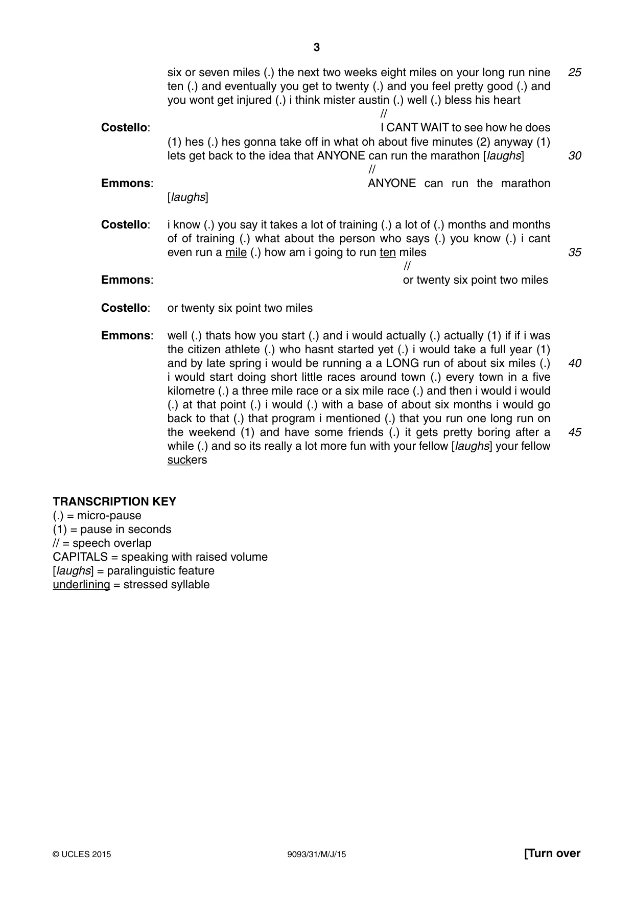 Cambridge A Level English - Language AS and A Level (from 2014) 9093 2015 May/June Paper 3 · Variant 1 question paper, page 3 of 8