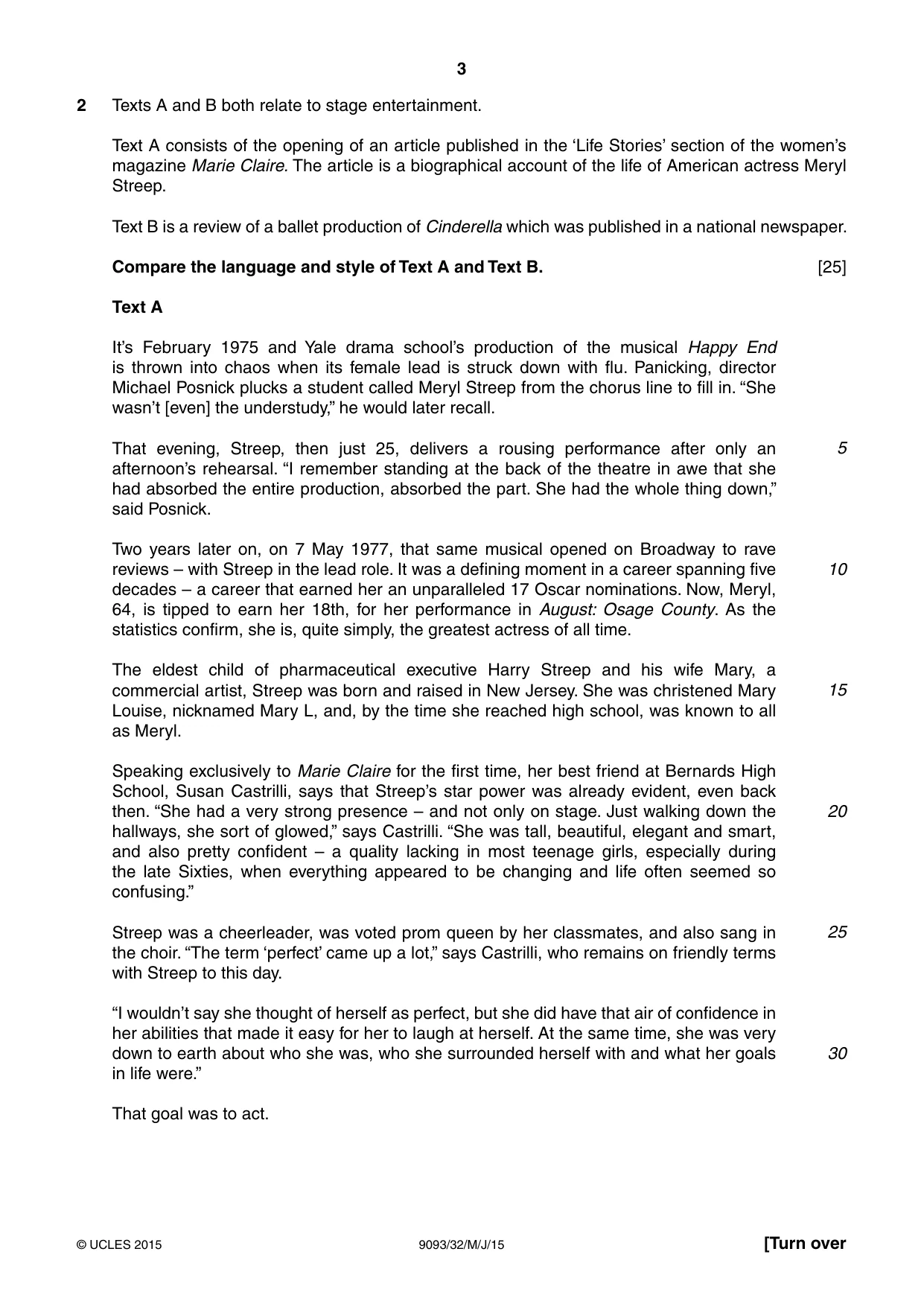 Cambridge A Level English - Language AS and A Level (from 2014) 9093 2015 May/June Paper 3 · Variant 2 question paper, page 3 of 4