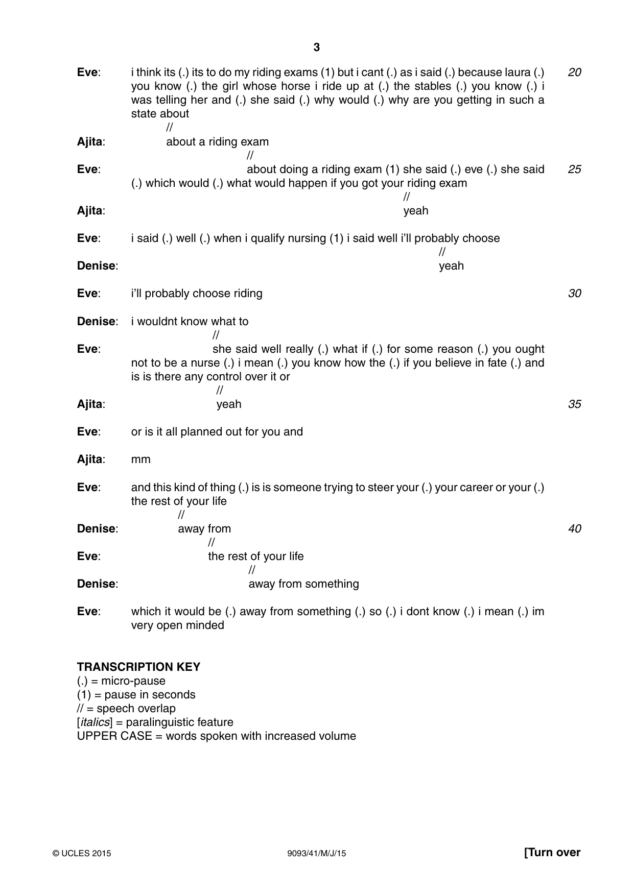 Cambridge A Level English - Language AS and A Level (from 2014) 9093 2015 May/June Paper 4 · Variant 1 question paper, page 3 of 8