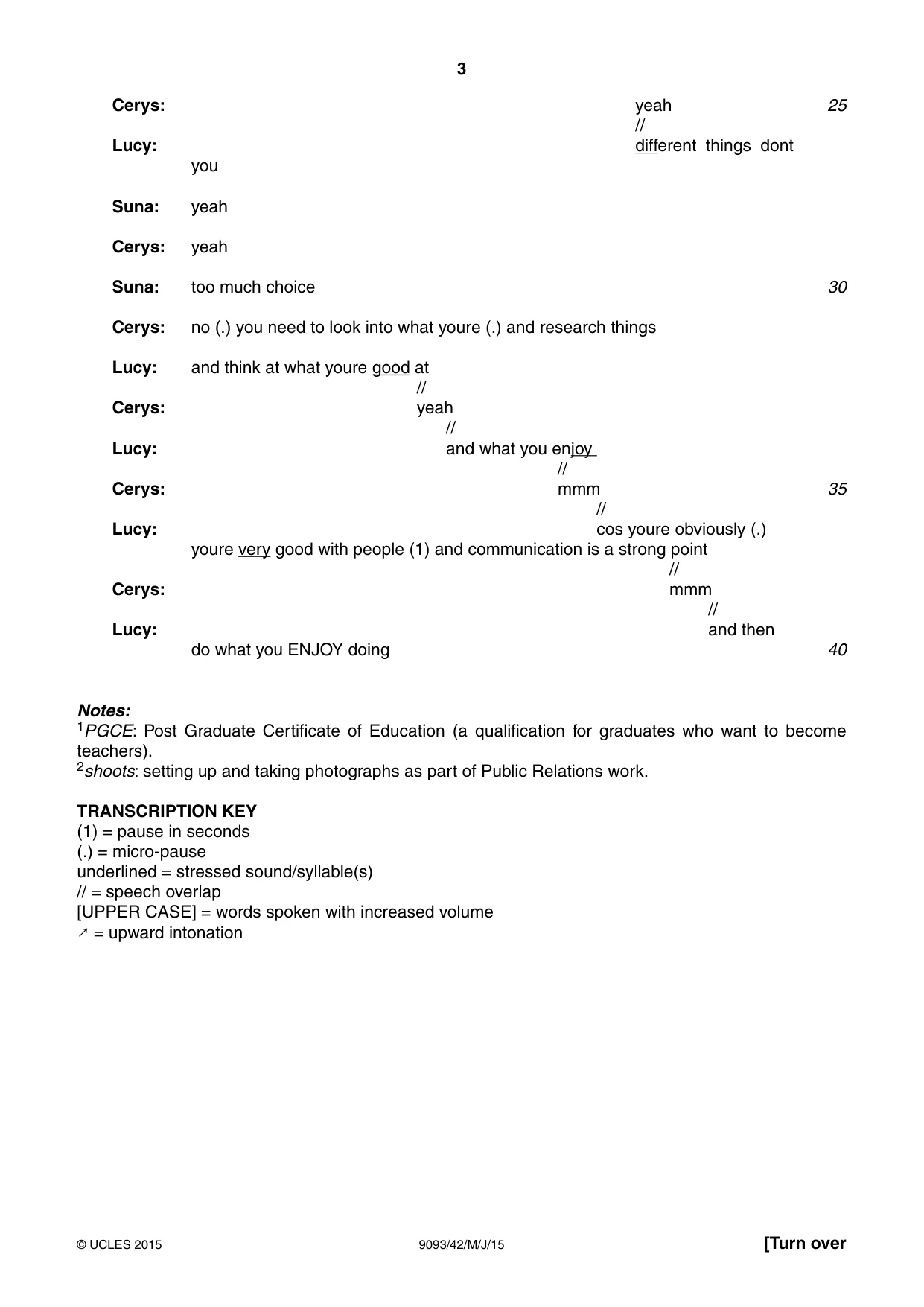 Cambridge A Level English - Language AS and A Level (from 2014) 9093 2015 May/June Paper 4 · Variant 2 question paper, page 3 of 8