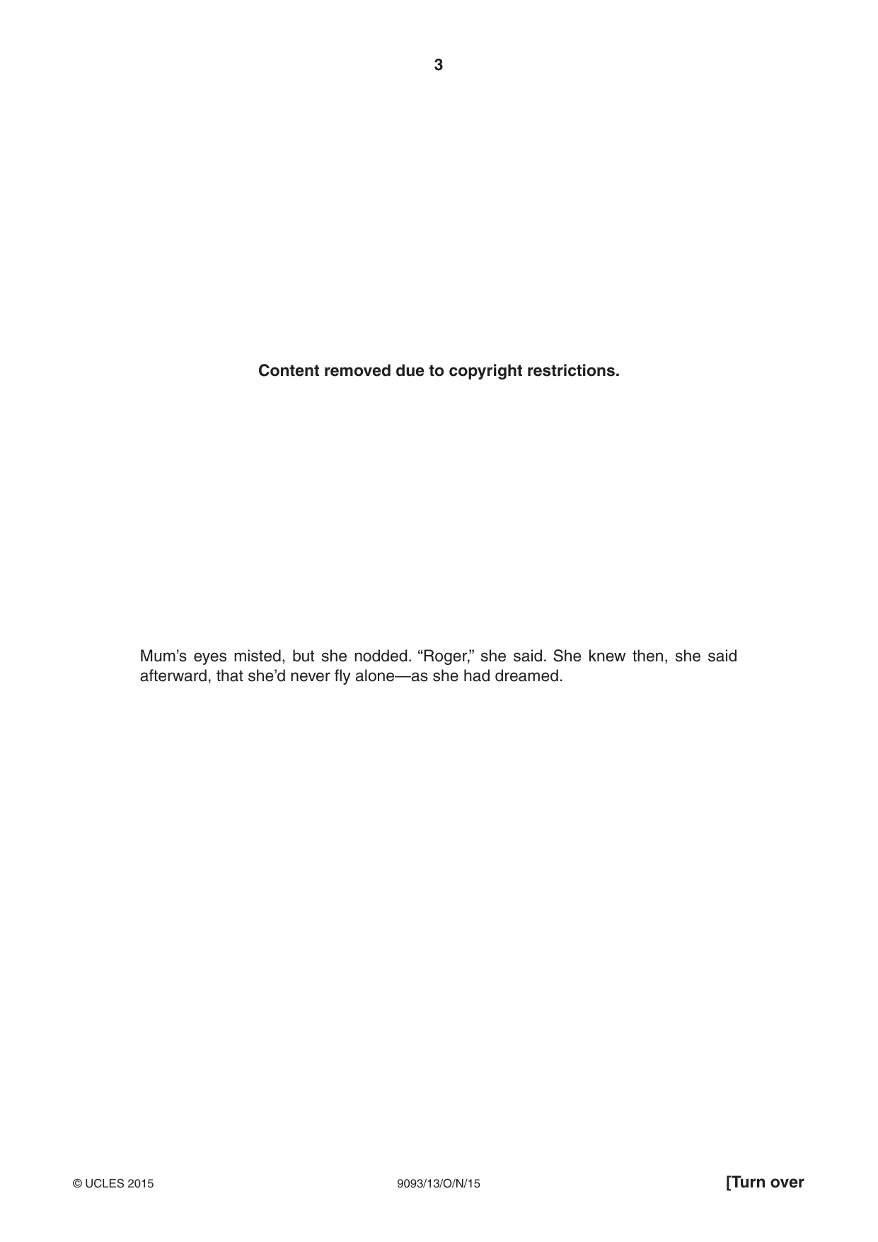 Cambridge A Level English - Language AS and A Level (from 2014) 9093 2015 Oct/Nov Paper 1 · Variant 3 question paper, page 3 of 8