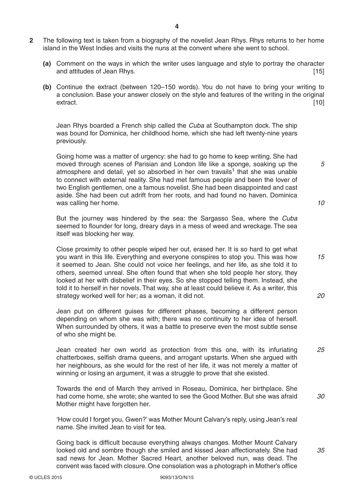 Cambridge A Level English - Language AS and A Level (from 2014) 9093 2015 Oct/Nov Paper 1 · Variant 3 question paper, page 4 of 8