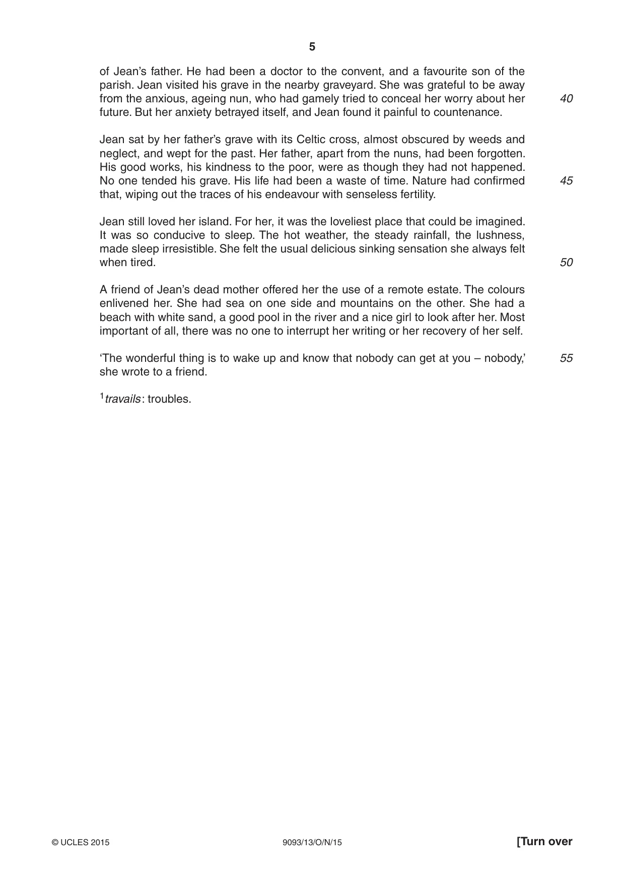 Cambridge A Level English - Language AS and A Level (from 2014) 9093 2015 Oct/Nov Paper 1 · Variant 3 question paper, page 5 of 8