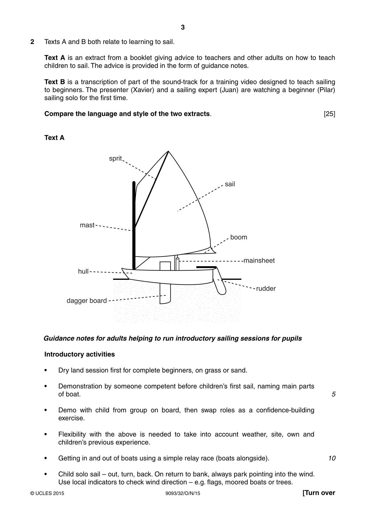 Cambridge A Level English - Language AS and A Level (from 2014) 9093 2015 Oct/Nov Paper 3 · Variant 2 question paper, page 3 of 8