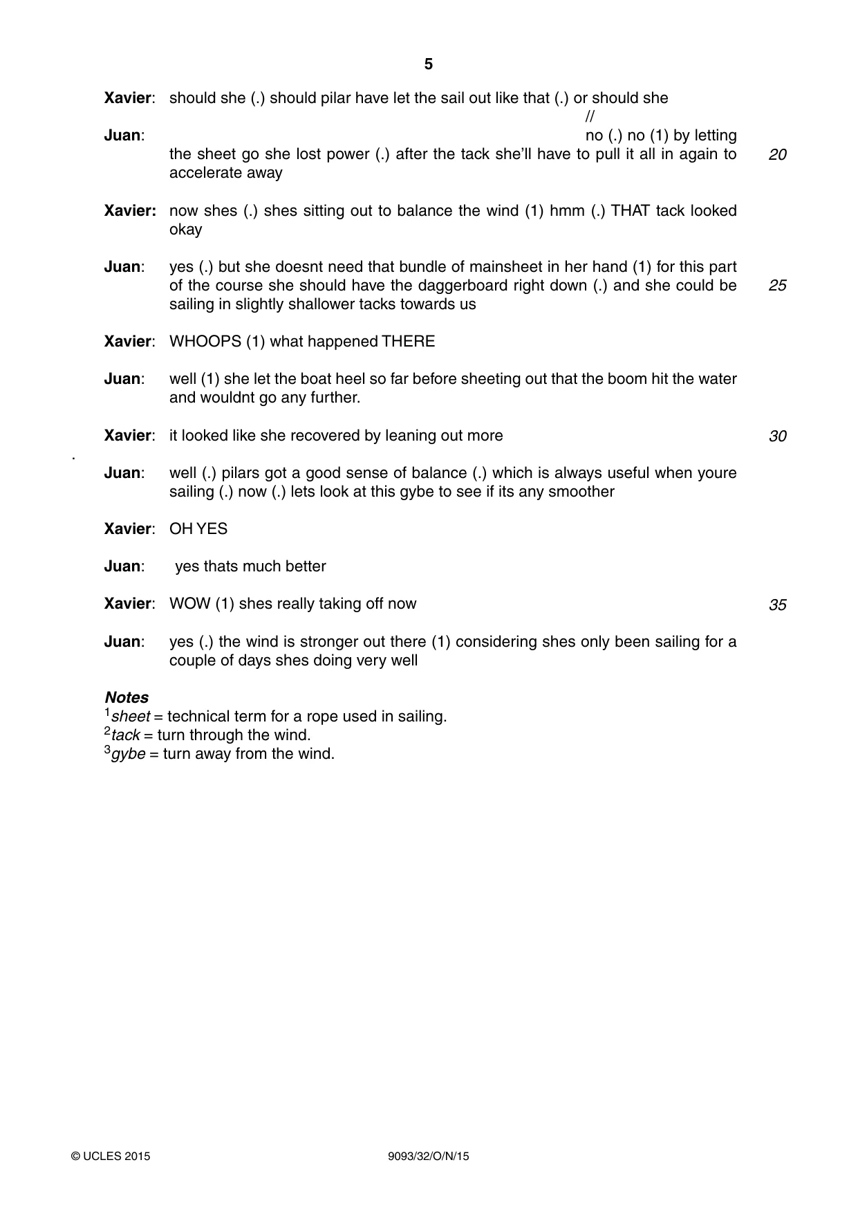 Cambridge A Level English - Language AS and A Level (from 2014) 9093 2015 Oct/Nov Paper 3 · Variant 2 question paper, page 5 of 8