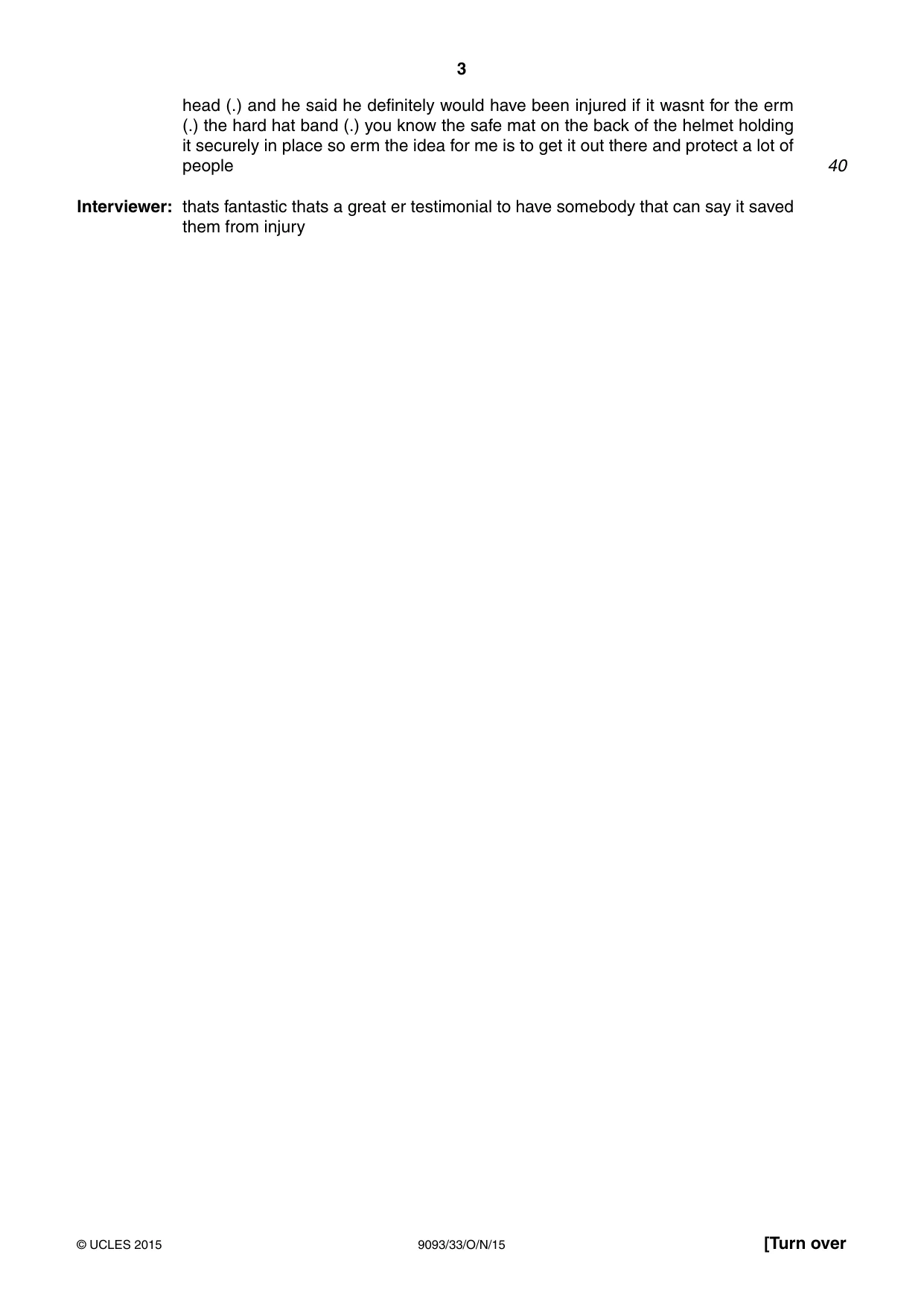 Cambridge A Level English - Language AS and A Level (from 2014) 9093 2015 Oct/Nov Paper 3 · Variant 3 question paper, page 3 of 8