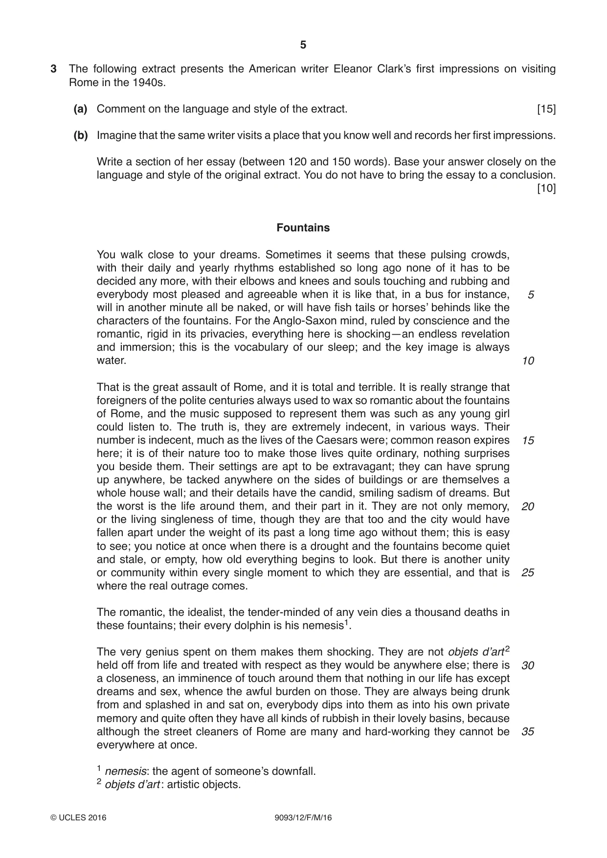 Cambridge A Level English - Language AS and A Level (from 2014) 9093 2016 Feb/March Paper 1 · Variant 2 question paper, page 5 of 8