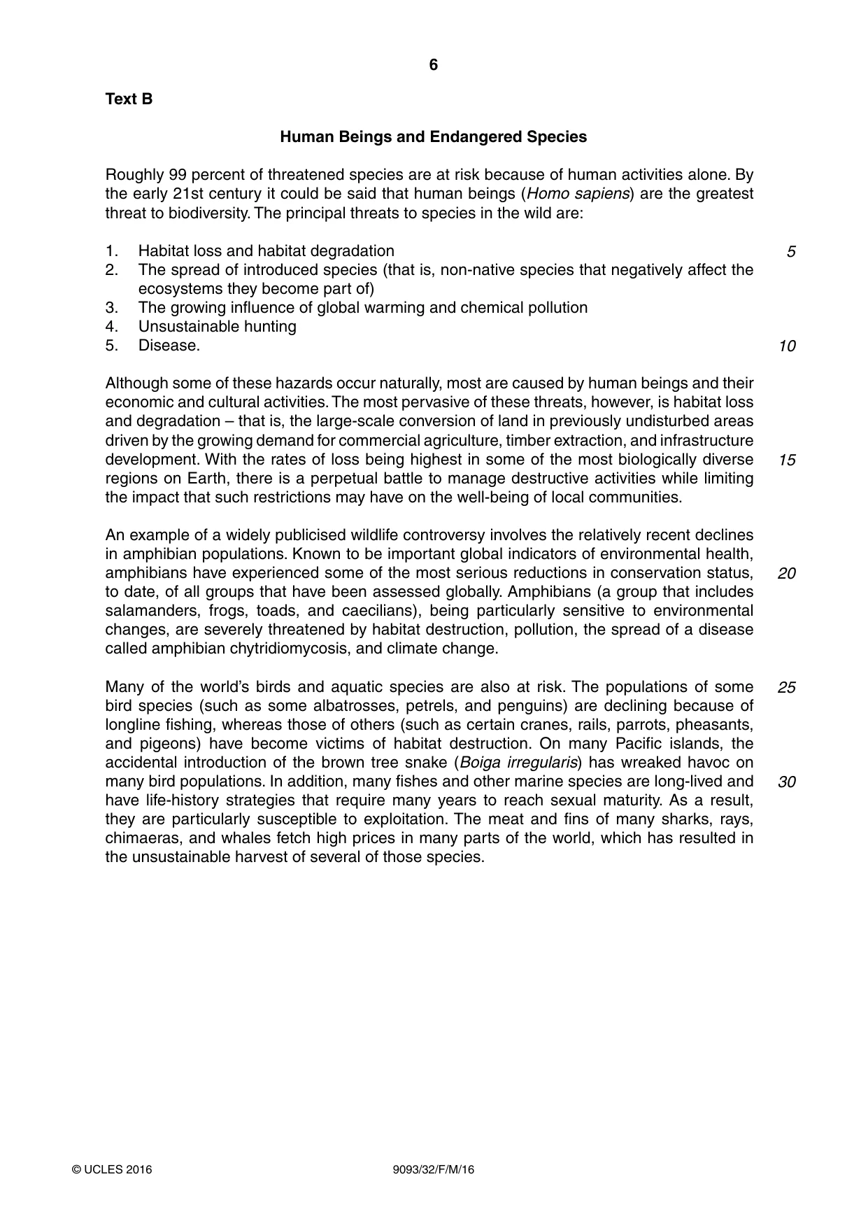 Cambridge A Level English - Language AS and A Level (from 2014) 9093 2016 Feb/March Paper 3 · Variant 2 question paper, page 6 of 8