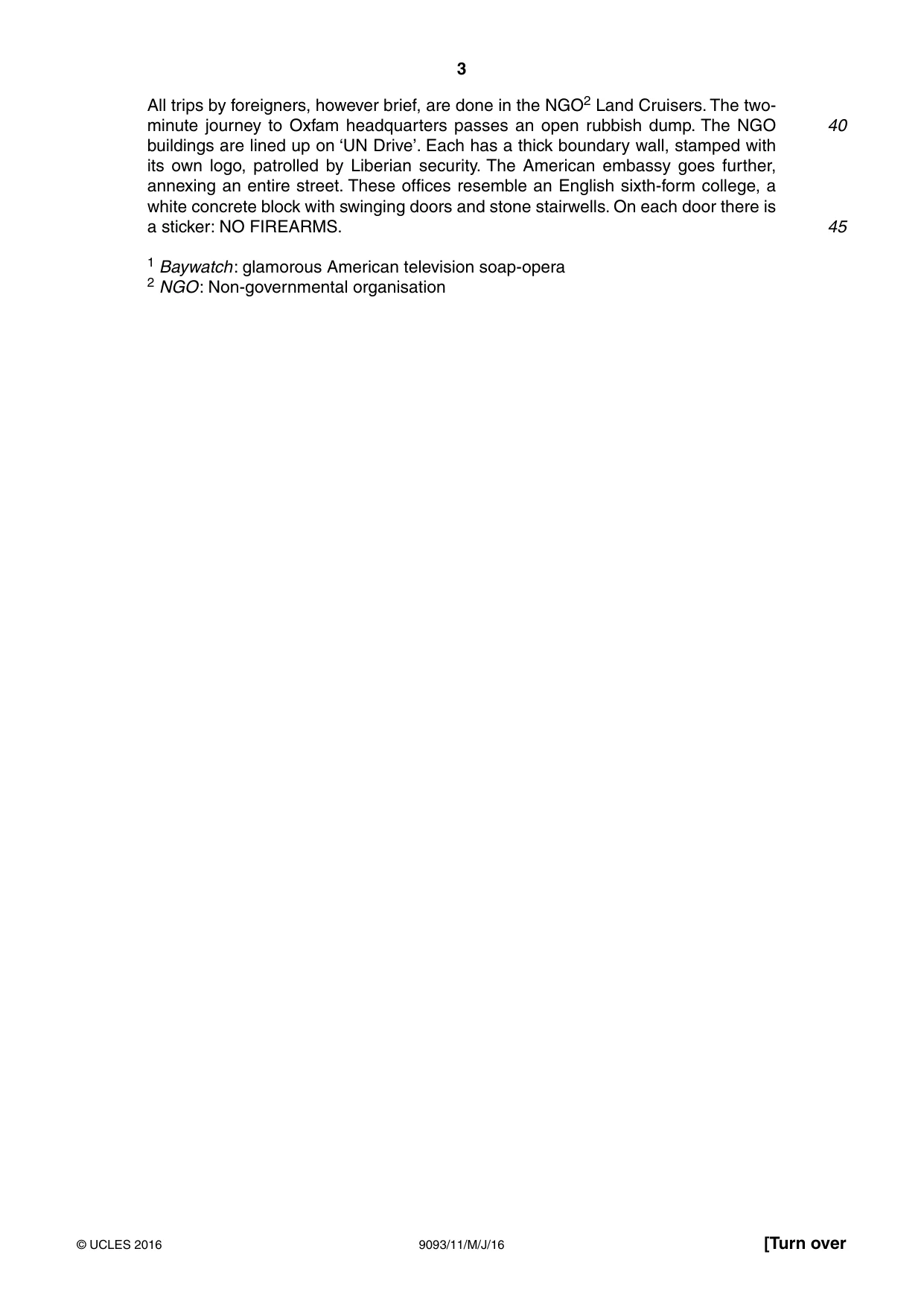 Cambridge A Level English - Language AS and A Level (from 2014) 9093 2016 May/June Paper 1 · Variant 1 question paper, page 3 of 8
