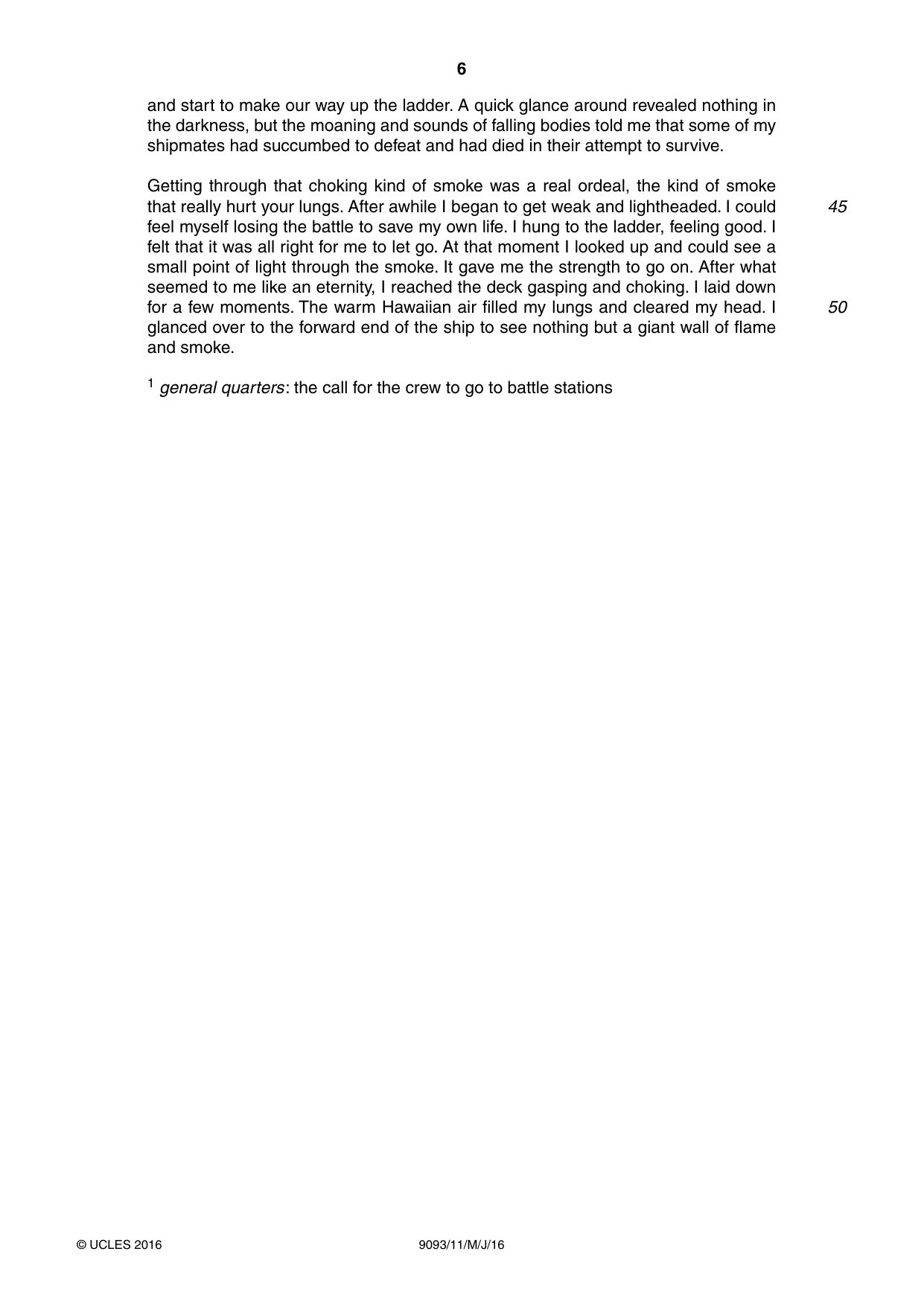 Cambridge A Level English - Language AS and A Level (from 2014) 9093 2016 May/June Paper 1 · Variant 1 question paper, page 6 of 8