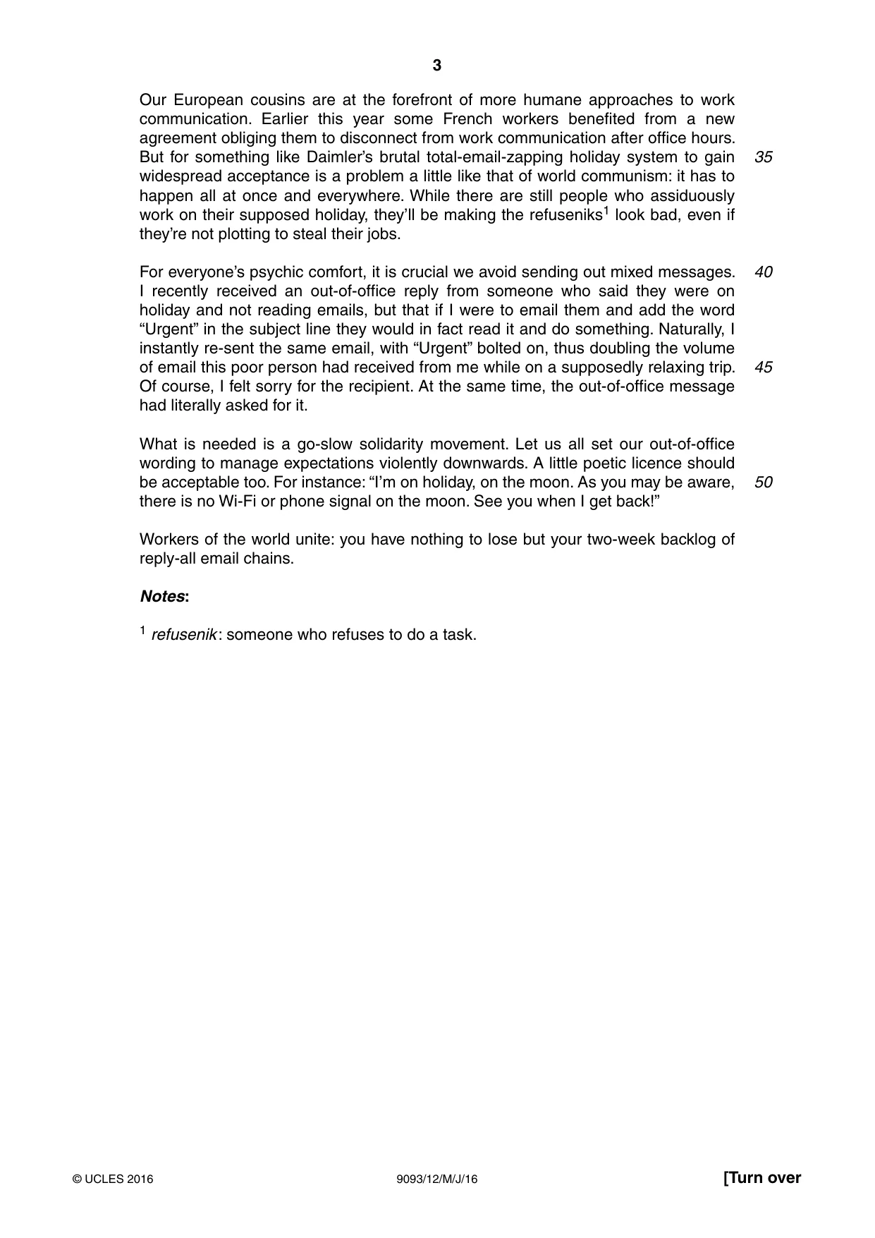 Cambridge A Level English - Language AS and A Level (from 2014) 9093 2016 May/June Paper 1 · Variant 2 question paper, page 3 of 8