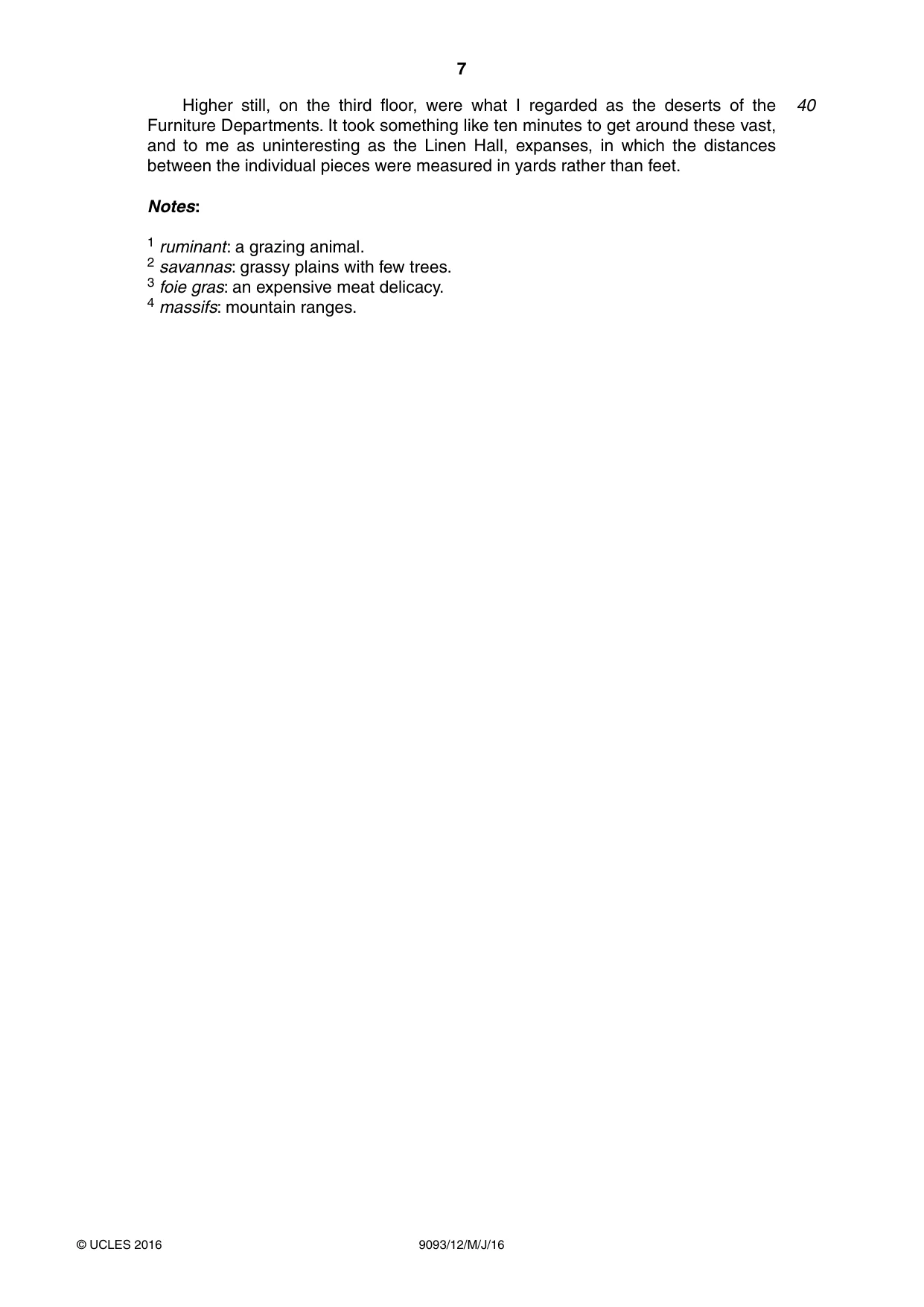 Cambridge A Level English - Language AS and A Level (from 2014) 9093 2016 May/June Paper 1 · Variant 2 question paper, page 7 of 8