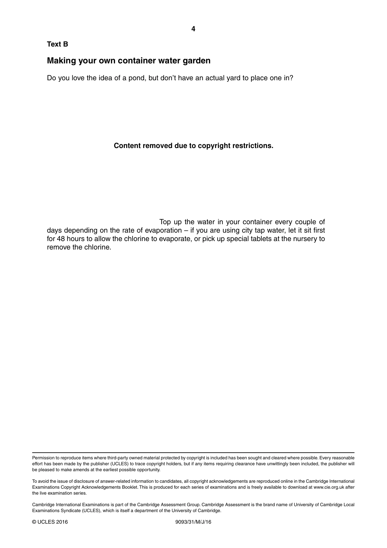 Cambridge A Level English - Language AS and A Level (from 2014) 9093 2016 May/June Paper 3 · Variant 1 question paper, page 4 of 4