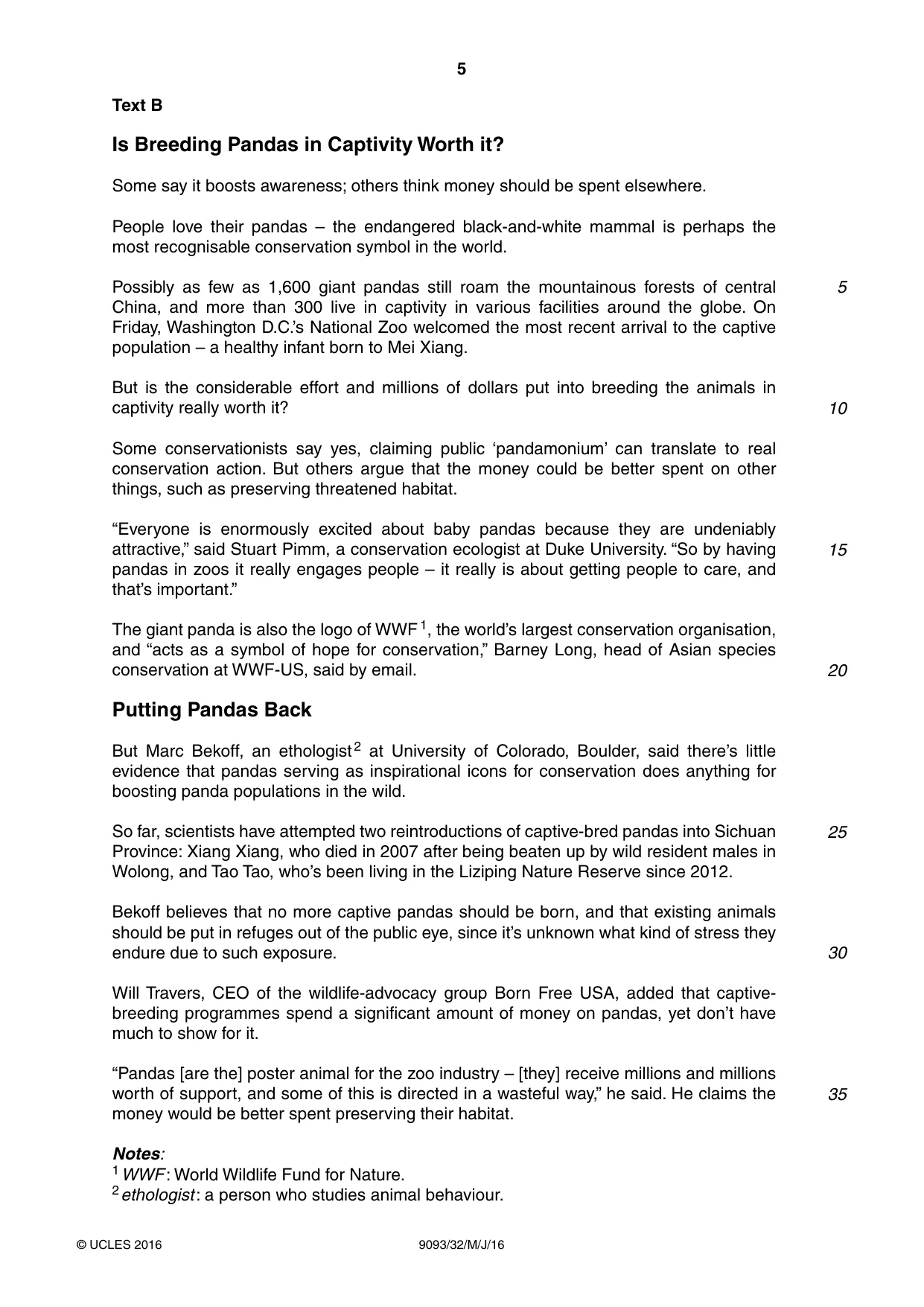 Cambridge A Level English - Language AS and A Level (from 2014) 9093 2016 May/June Paper 3 · Variant 2 question paper, page 5 of 8