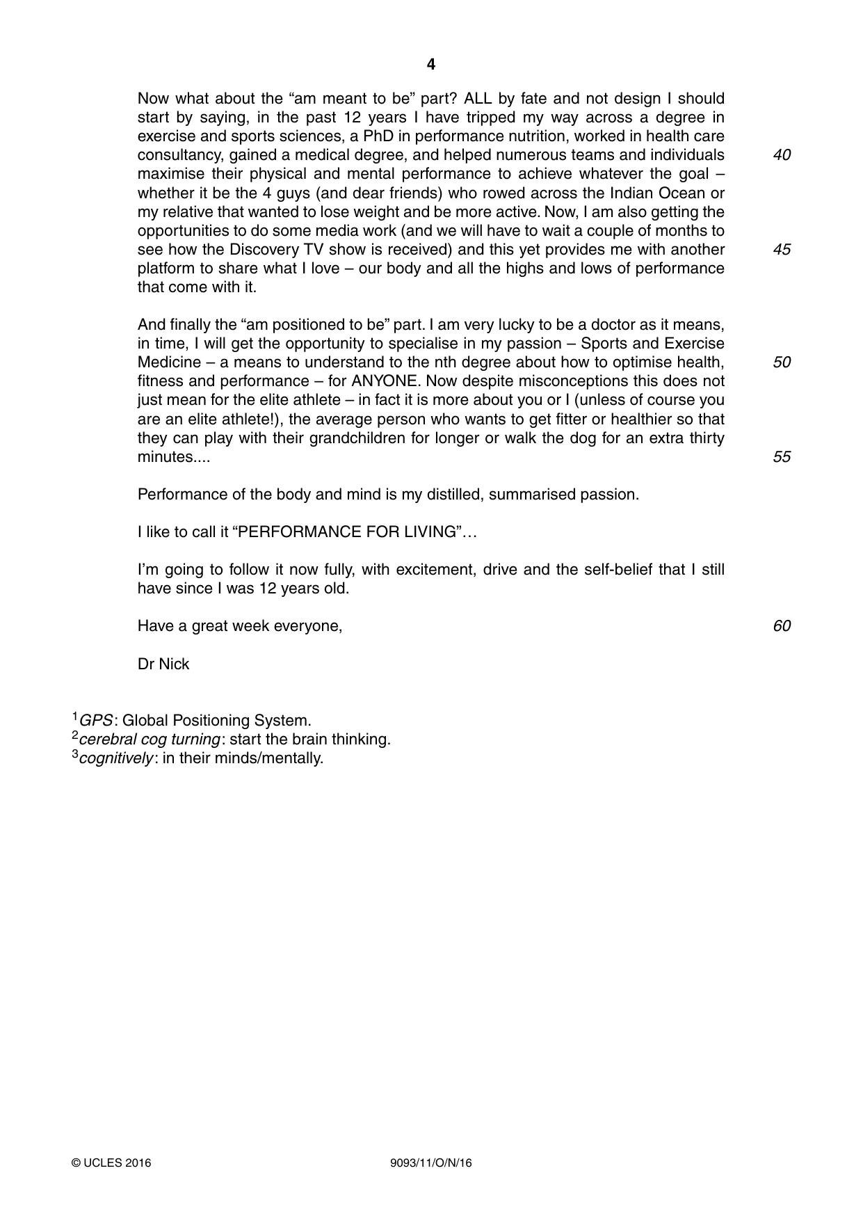 Cambridge A Level English - Language AS and A Level (from 2014) 9093 2016 Oct/Nov Paper 1 · Variant 1 question paper, page 4 of 8