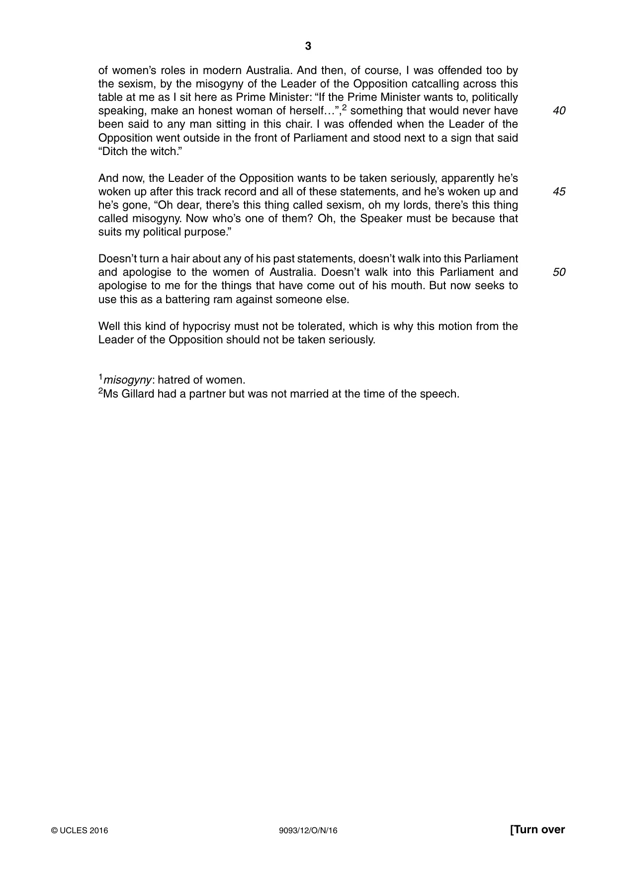 Cambridge A Level English - Language AS and A Level (from 2014) 9093 2016 Oct/Nov Paper 1 · Variant 2 question paper, page 3 of 8