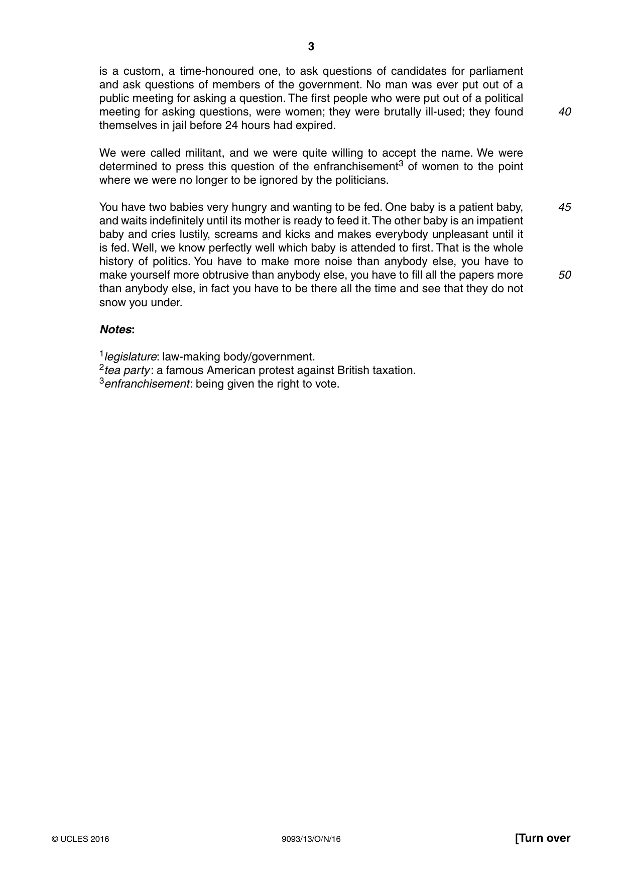 Cambridge A Level English - Language AS and A Level (from 2014) 9093 2016 Oct/Nov Paper 1 · Variant 3 question paper, page 3 of 8