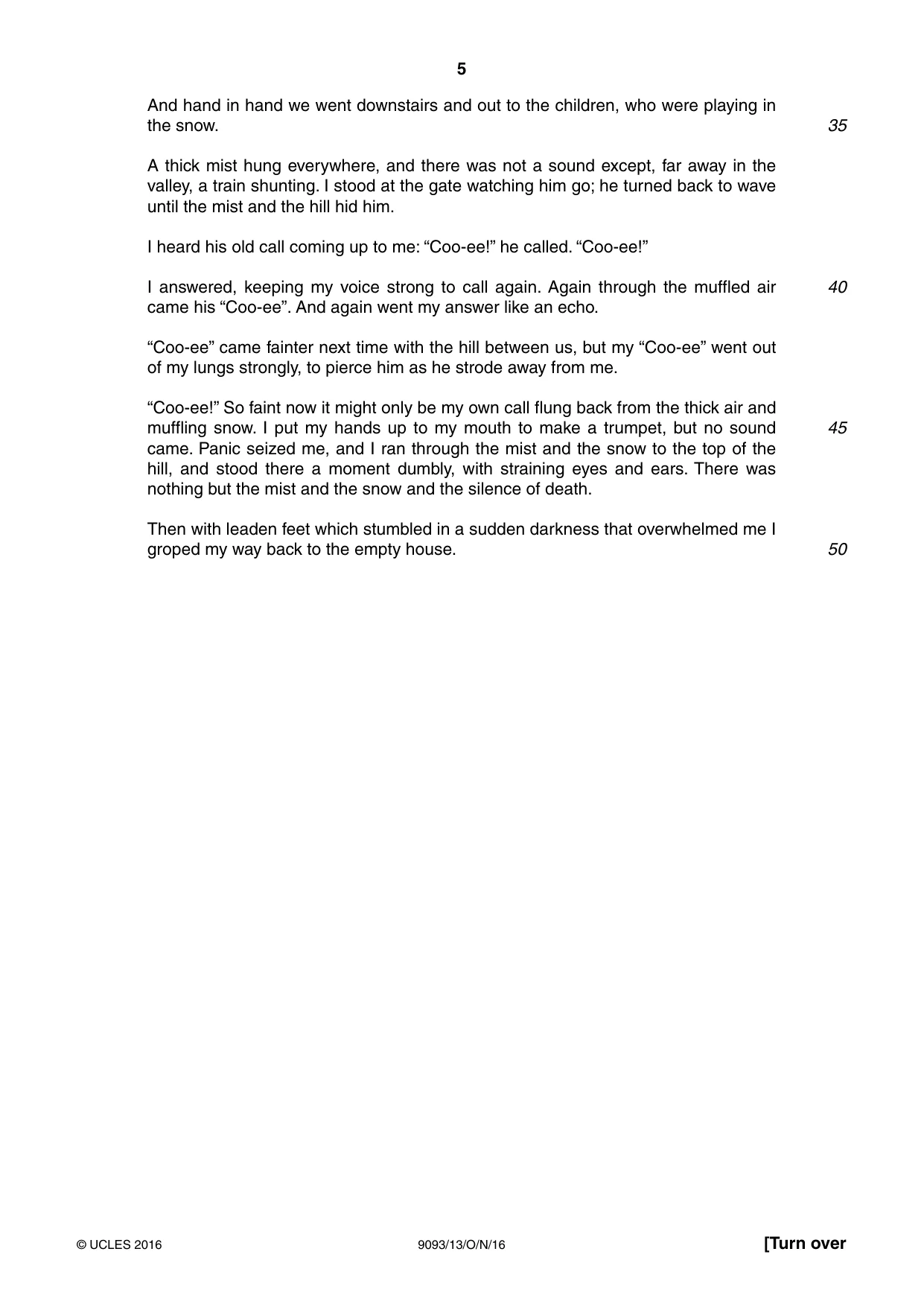 Cambridge A Level English - Language AS and A Level (from 2014) 9093 2016 Oct/Nov Paper 1 · Variant 3 question paper, page 5 of 8