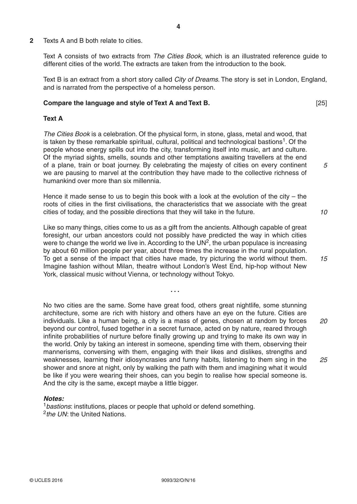 Cambridge A Level English - Language AS and A Level (from 2014) 9093 2016 Oct/Nov Paper 3 · Variant 2 question paper, page 4 of 8