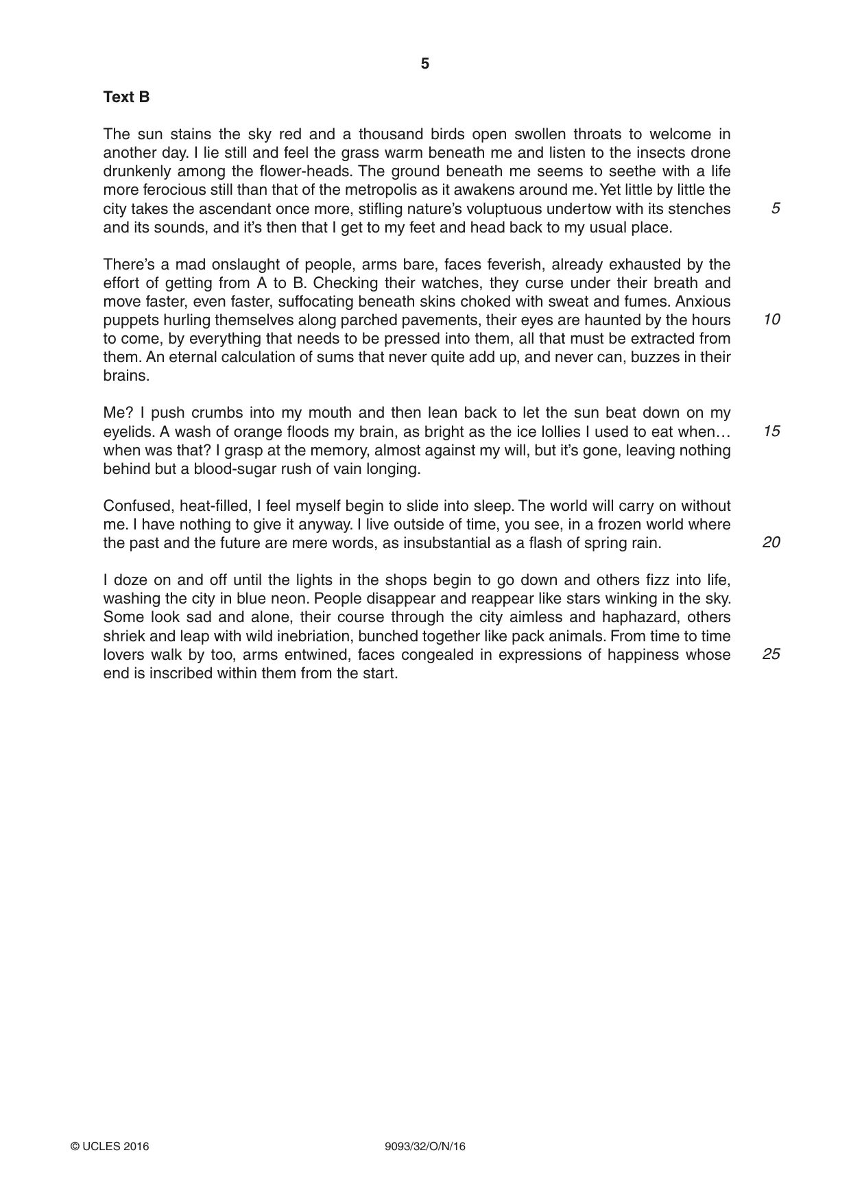 Cambridge A Level English - Language AS and A Level (from 2014) 9093 2016 Oct/Nov Paper 3 · Variant 2 question paper, page 5 of 8
