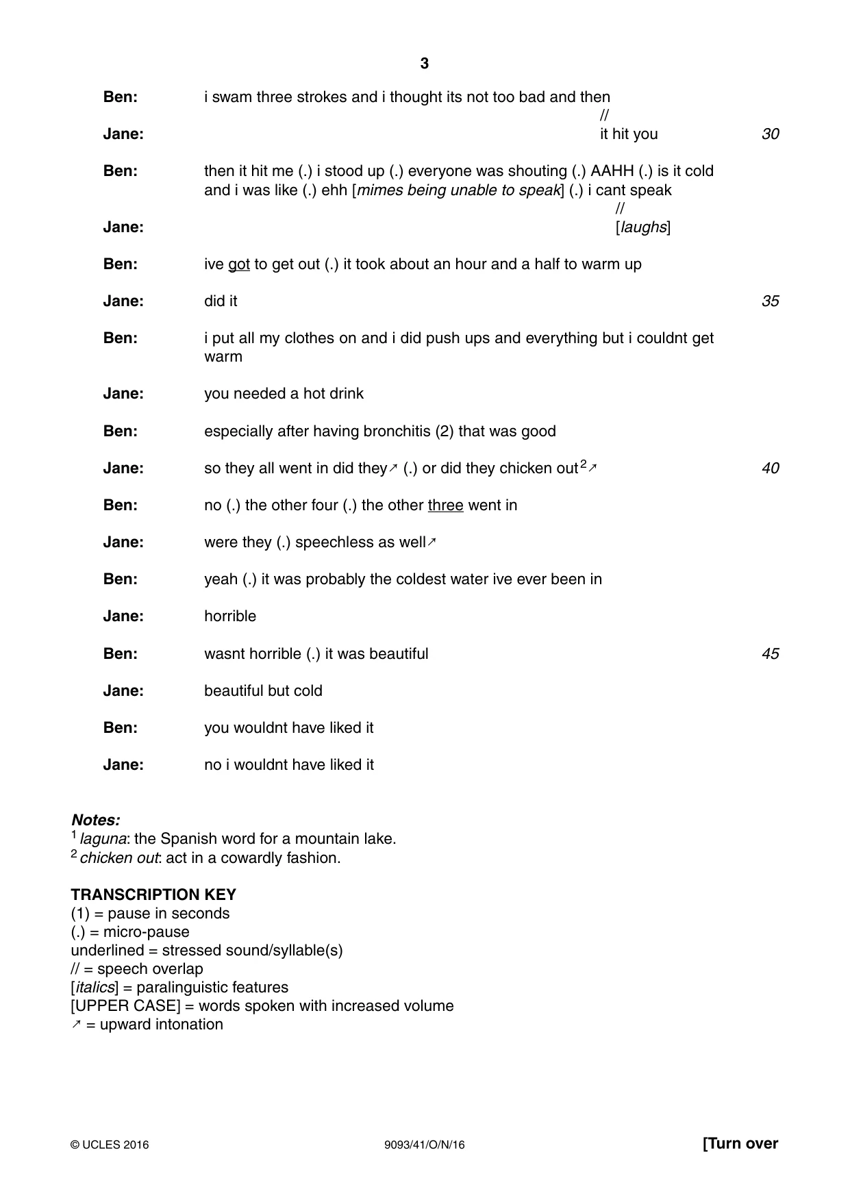 Cambridge A Level English - Language AS and A Level (from 2014) 9093 2016 Oct/Nov Paper 4 · Variant 1 question paper, page 3 of 8