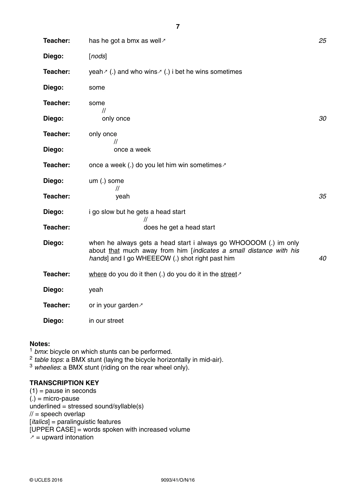Cambridge A Level English - Language AS and A Level (from 2014) 9093 2016 Oct/Nov Paper 4 · Variant 1 question paper, page 7 of 8