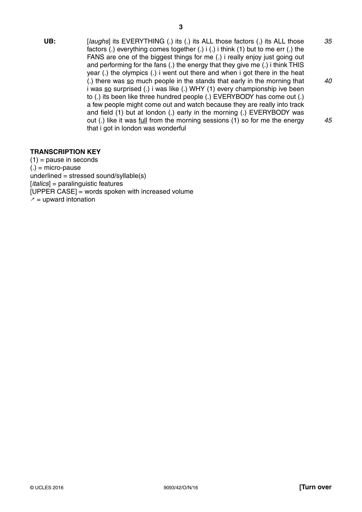 Cambridge A Level English - Language AS and A Level (from 2014) 9093 2016 Oct/Nov Paper 4 · Variant 2 question paper, page 3 of 8