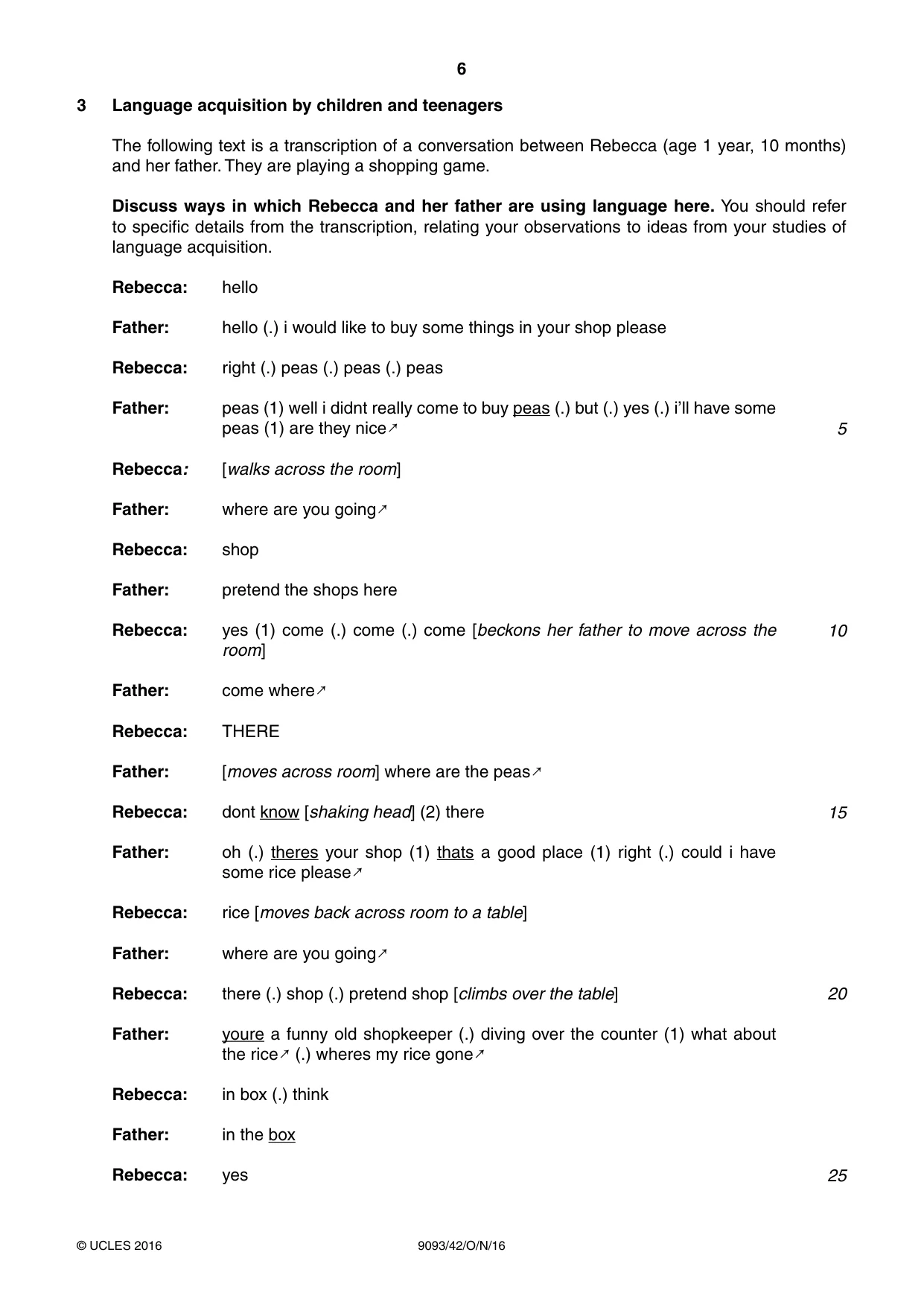 Cambridge A Level English - Language AS and A Level (from 2014) 9093 2016 Oct/Nov Paper 4 · Variant 2 question paper, page 6 of 8