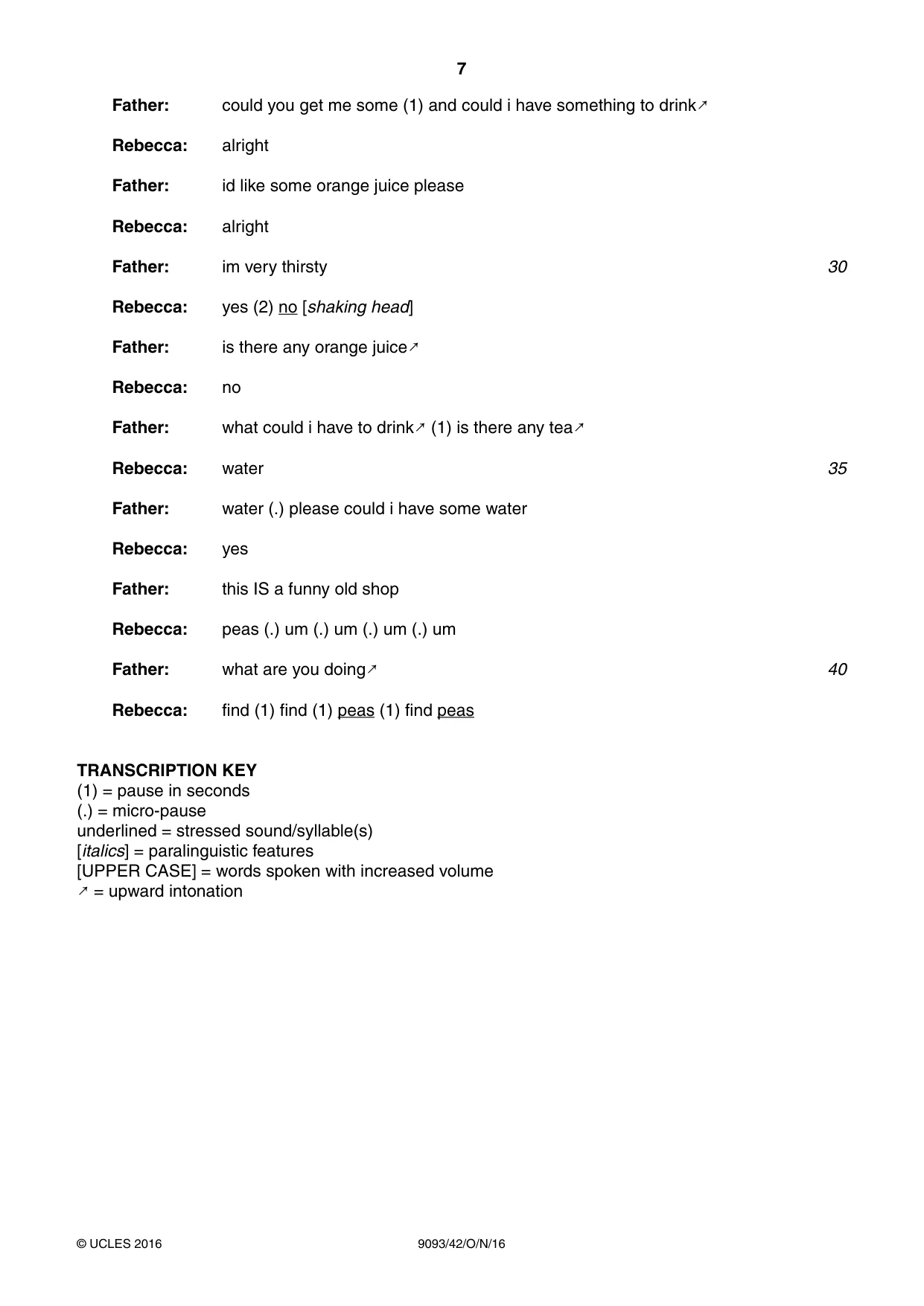 Cambridge A Level English - Language AS and A Level (from 2014) 9093 2016 Oct/Nov Paper 4 · Variant 2 question paper, page 7 of 8