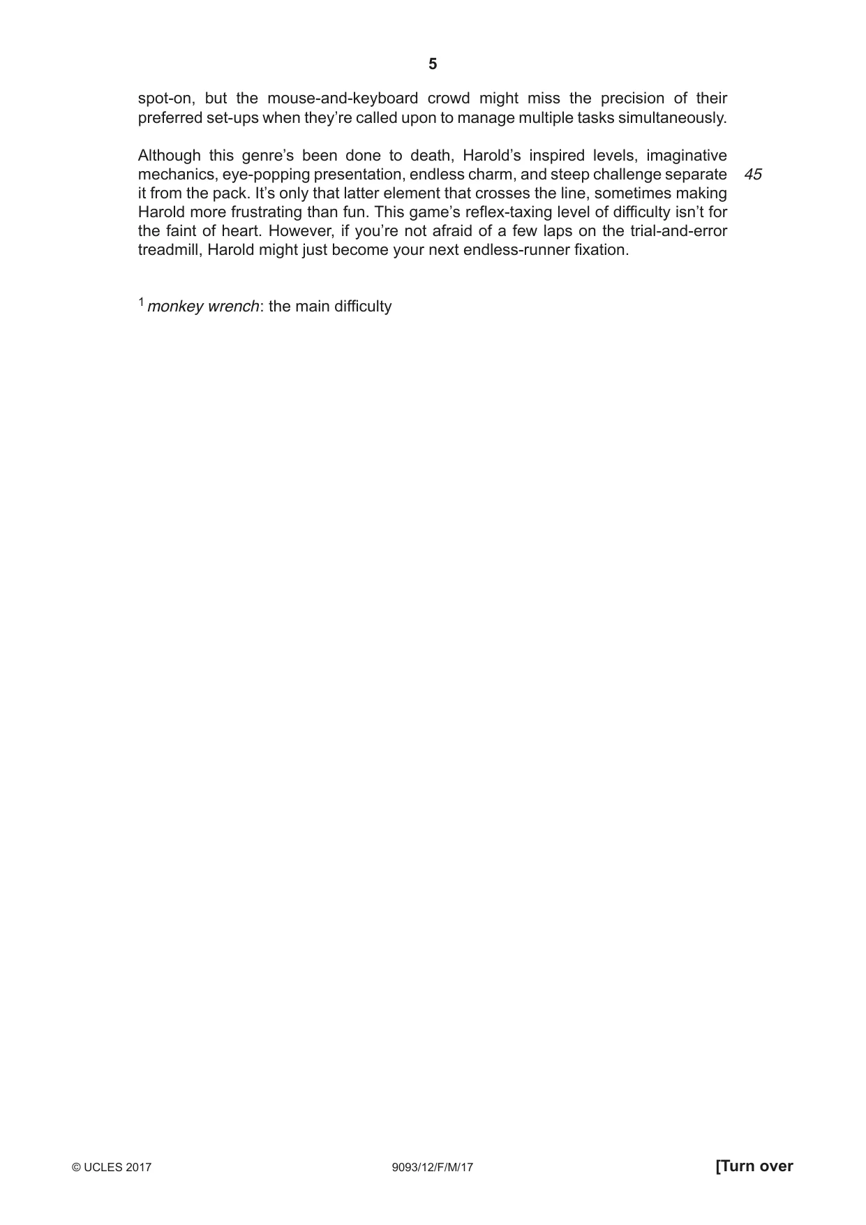 Cambridge A Level English - Language AS and A Level (from 2014) 9093 2017 Feb/March Paper 1 · Variant 2 question paper, page 5 of 8