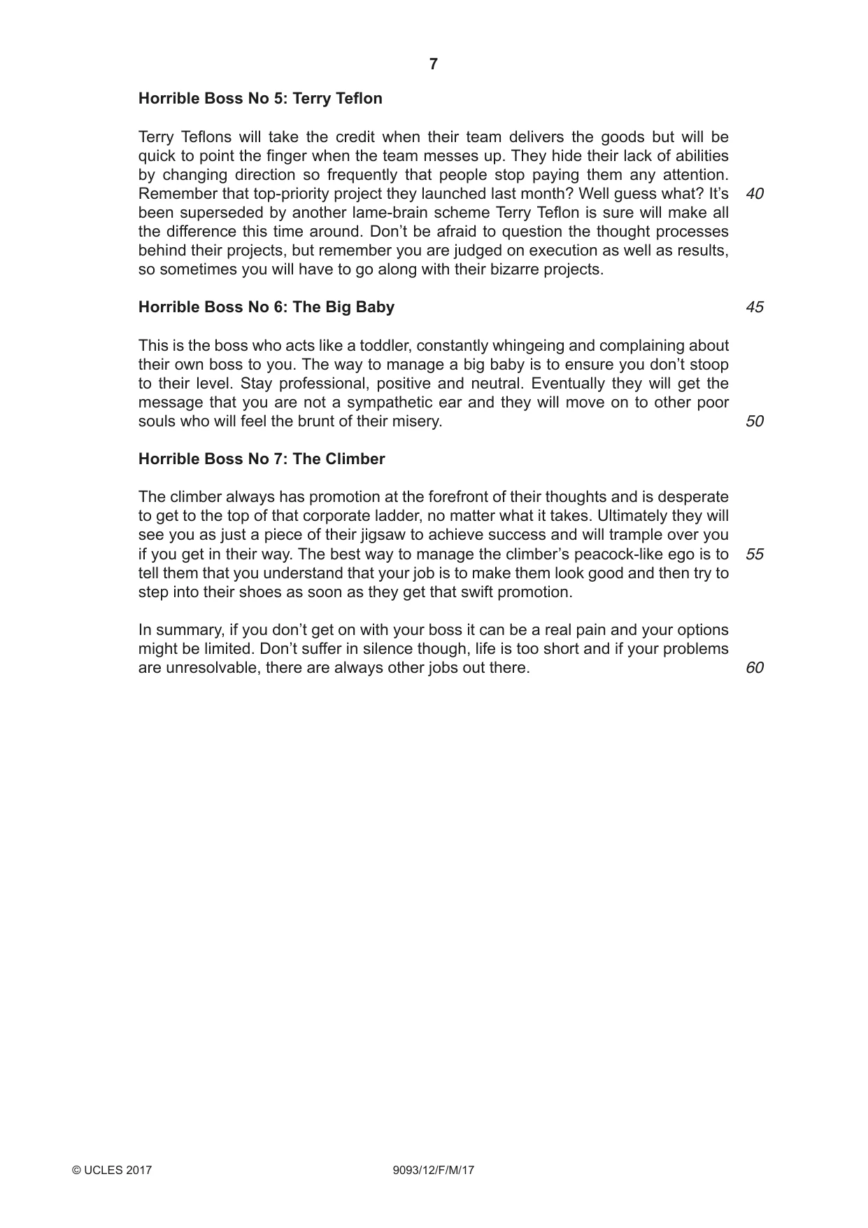 Cambridge A Level English - Language AS and A Level (from 2014) 9093 2017 Feb/March Paper 1 · Variant 2 question paper, page 7 of 8