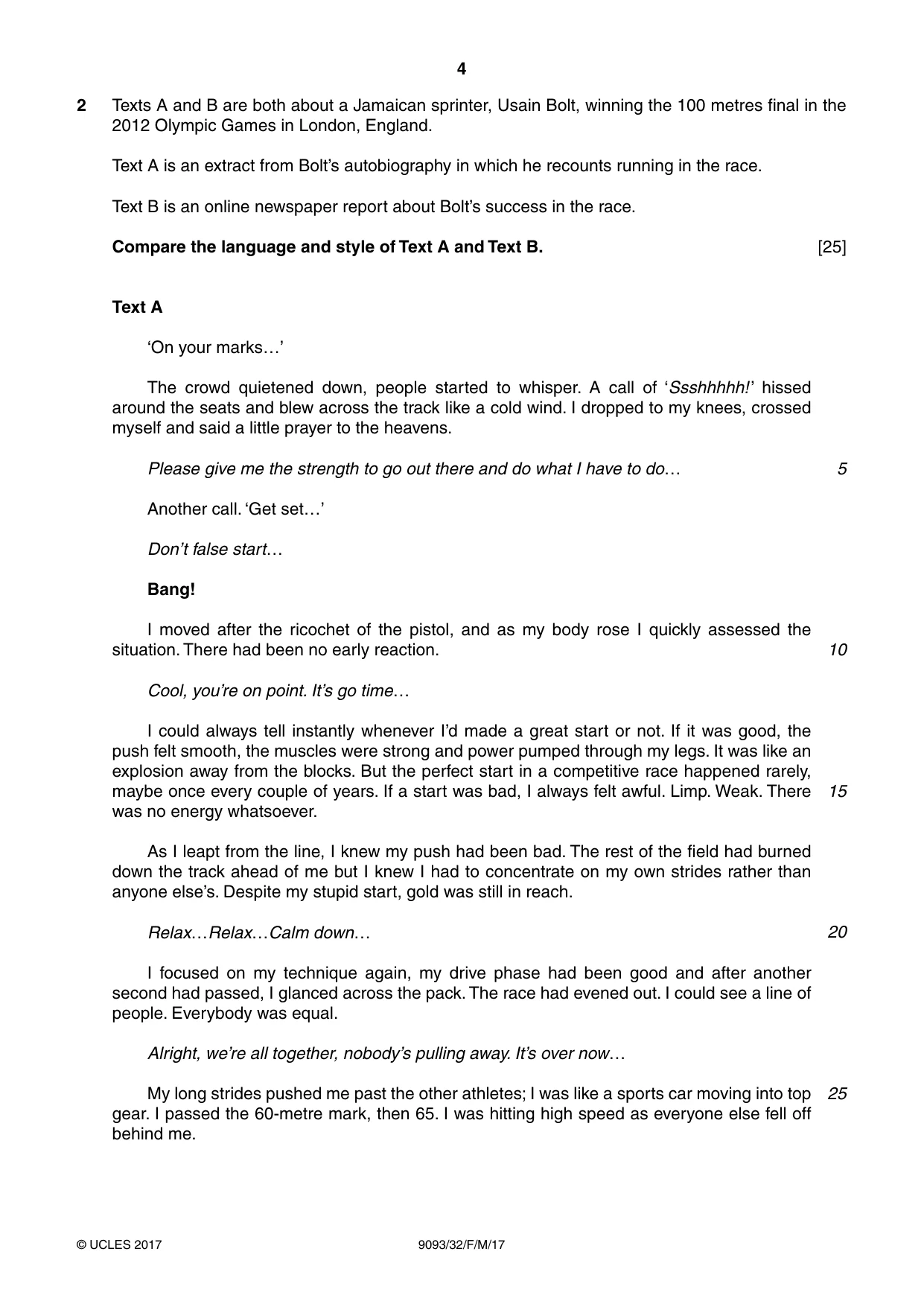 Cambridge A Level English - Language AS and A Level (from 2014) 9093 2017 Feb/March Paper 3 · Variant 2 question paper, page 4 of 8