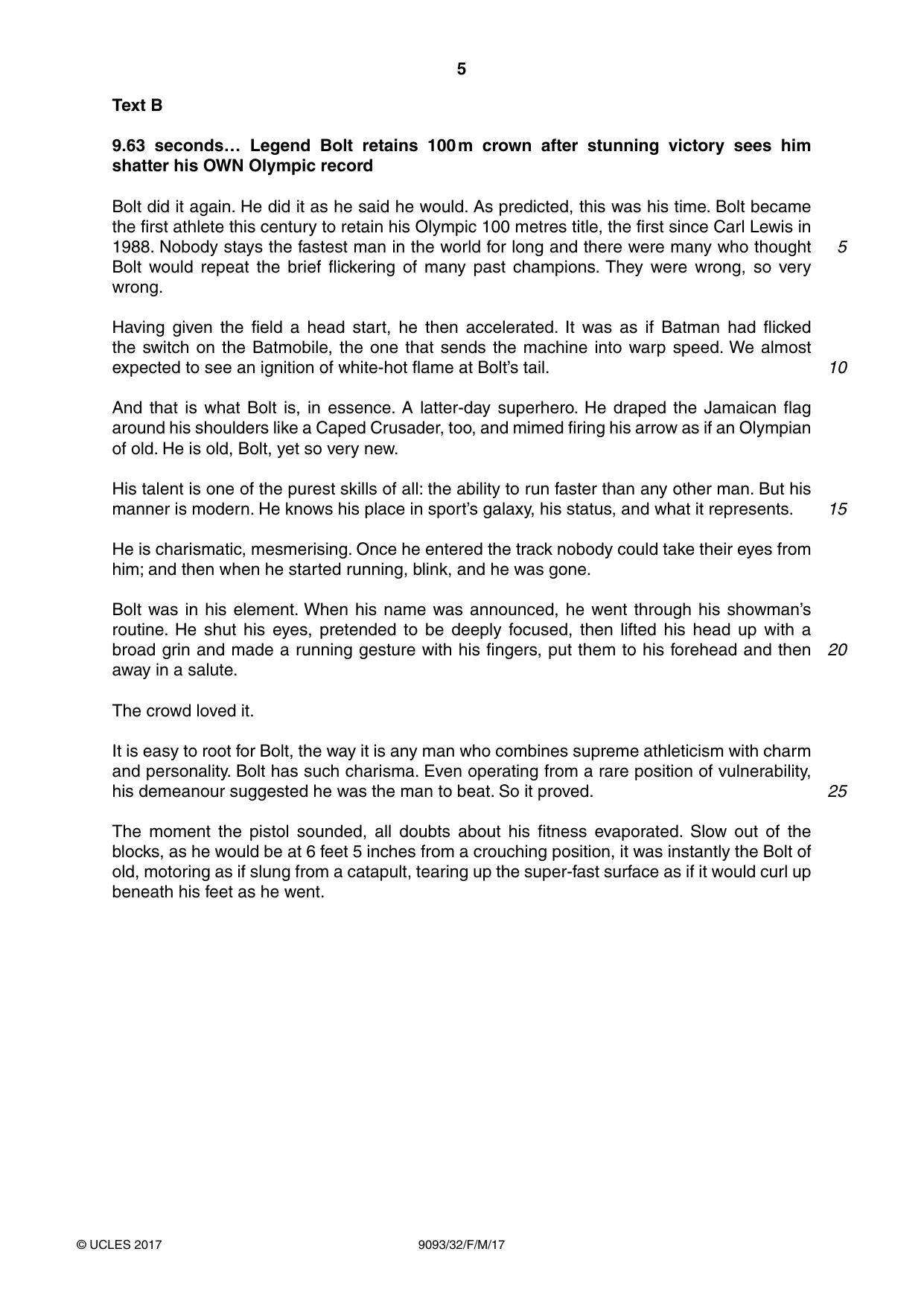 Cambridge A Level English - Language AS and A Level (from 2014) 9093 2017 Feb/March Paper 3 · Variant 2 question paper, page 5 of 8
