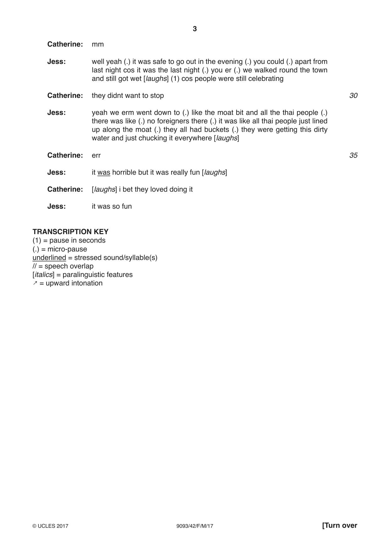 Cambridge A Level English - Language AS and A Level (from 2014) 9093 2017 Feb/March Paper 4 · Variant 2 question paper, page 3 of 8