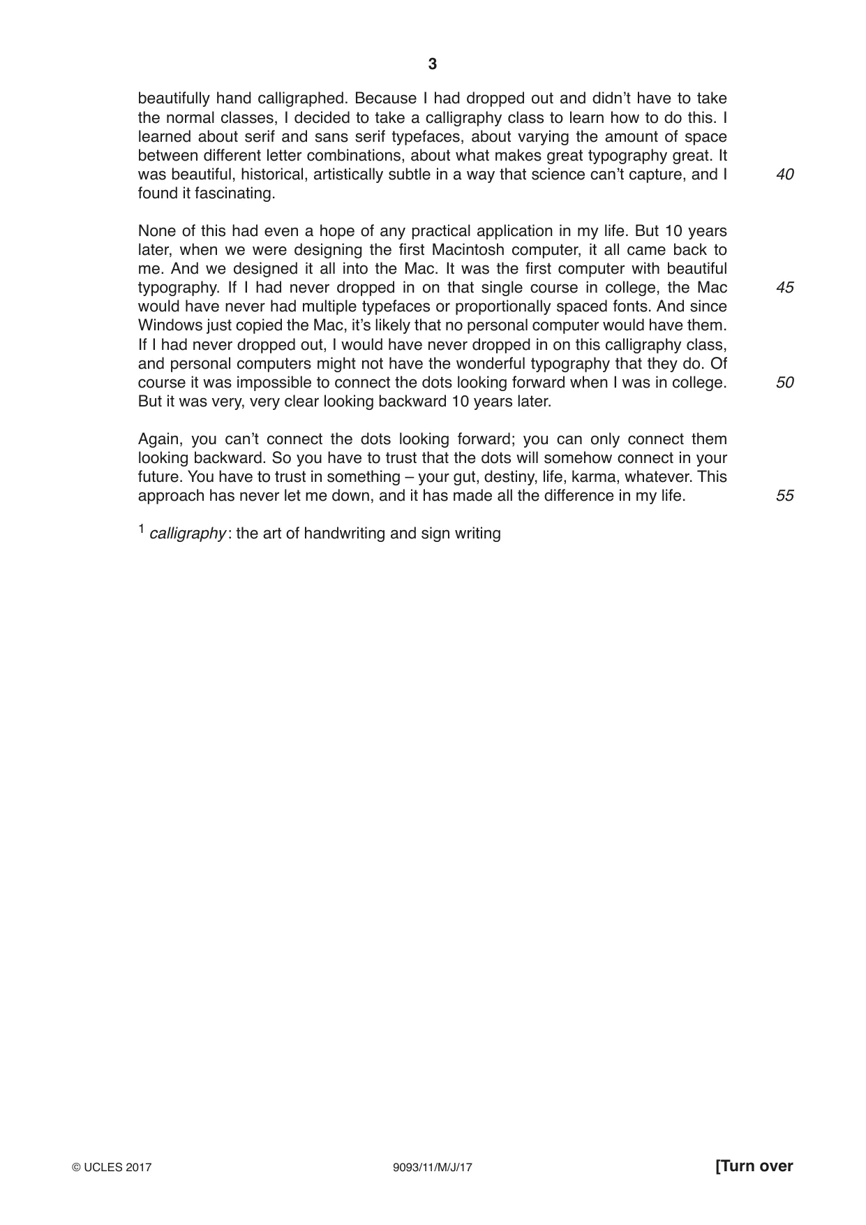 Cambridge A Level English - Language AS and A Level (from 2014) 9093 2017 May/June Paper 1 · Variant 1 question paper, page 3 of 8