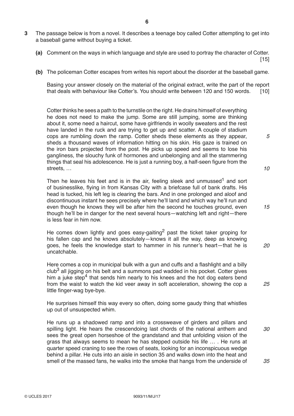 Cambridge A Level English - Language AS and A Level (from 2014) 9093 2017 May/June Paper 1 · Variant 1 question paper, page 6 of 8