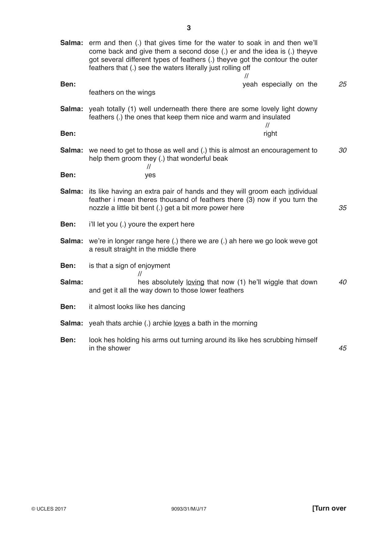 Cambridge A Level English - Language AS and A Level (from 2014) 9093 2017 May/June Paper 3 · Variant 1 question paper, page 3 of 8