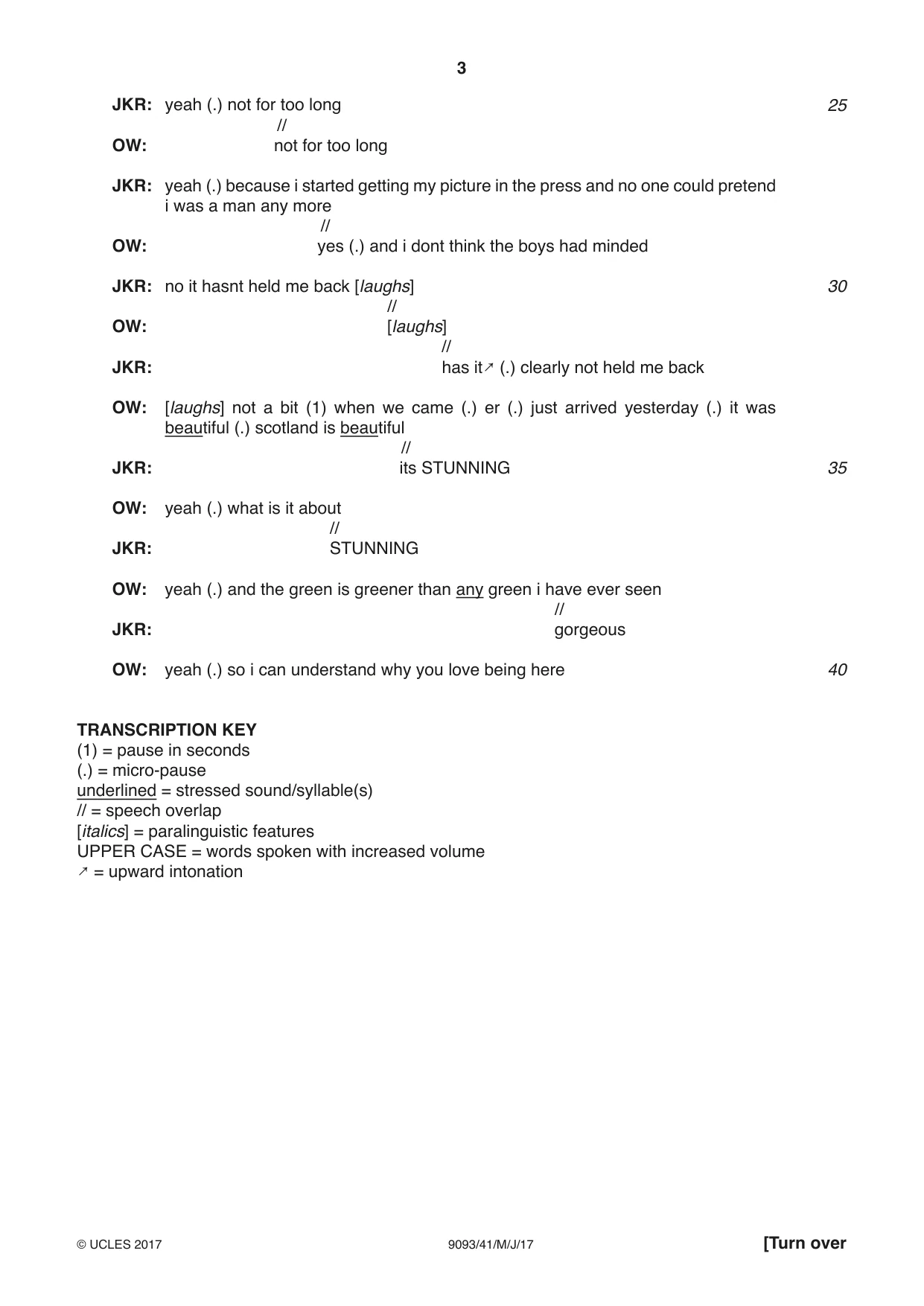 Cambridge A Level English - Language AS and A Level (from 2014) 9093 2017 May/June Paper 4 · Variant 1 question paper, page 3 of 8
