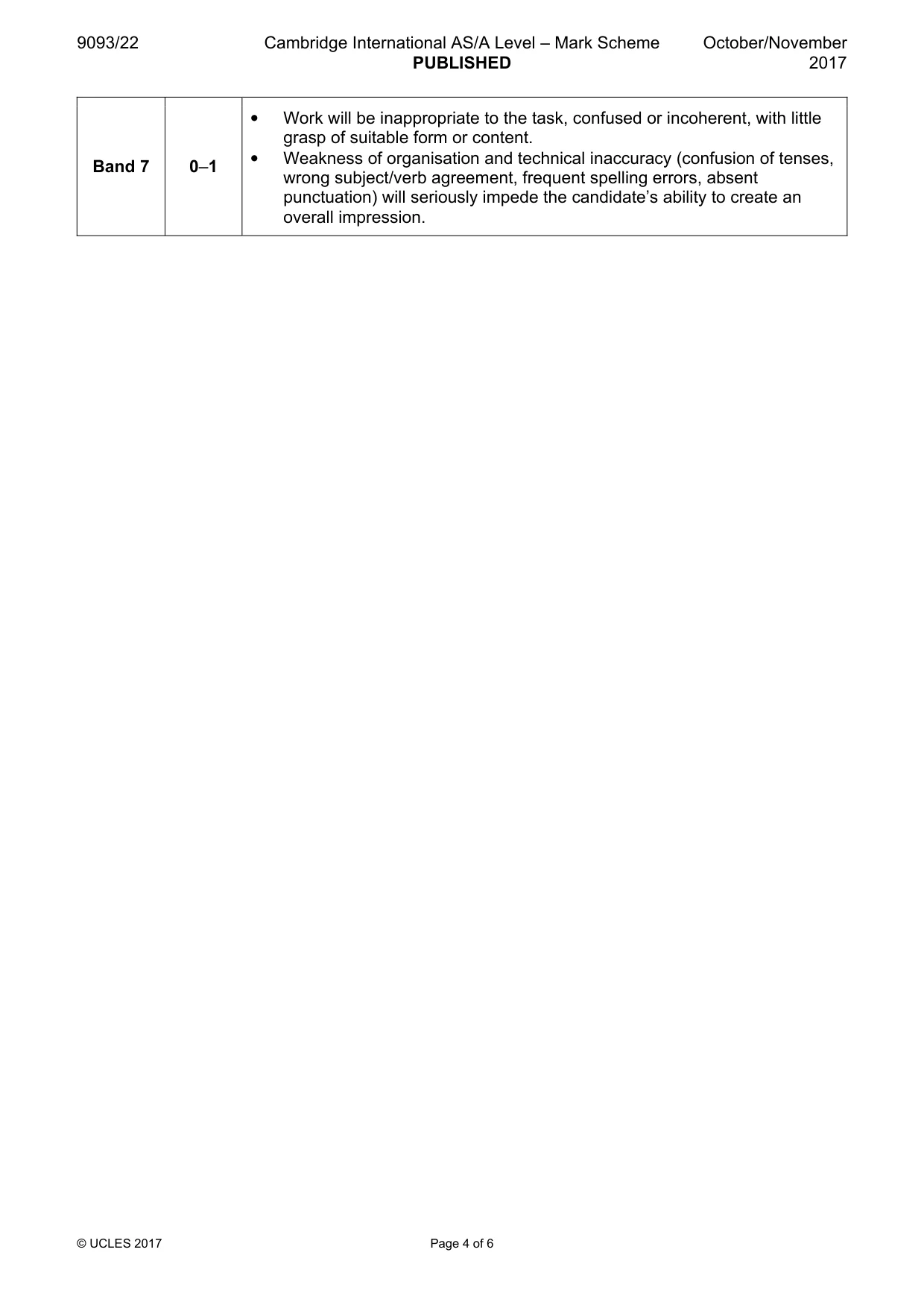 Mark scheme, page 4 of 6