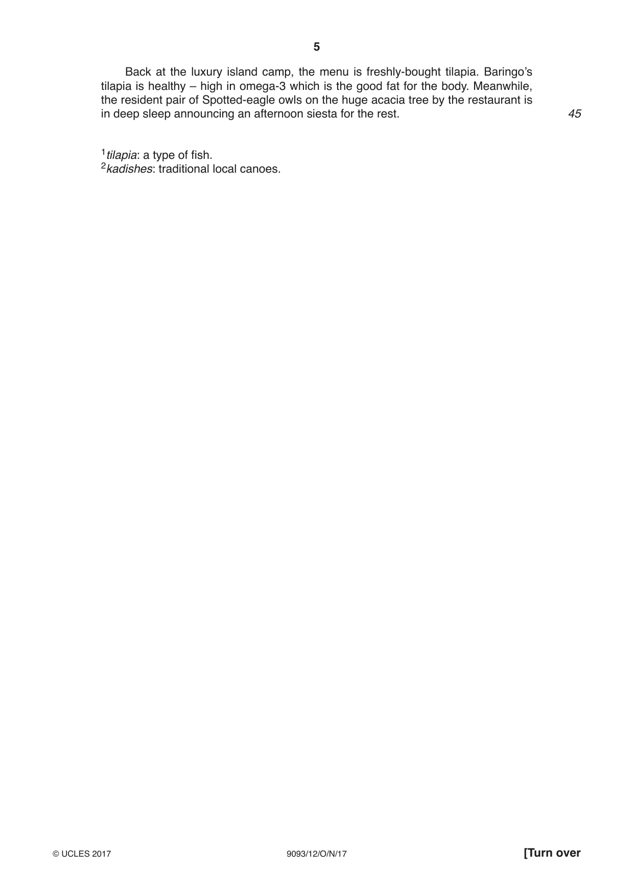 Cambridge A Level English - Language AS and A Level (from 2014) 9093 2017 Oct/Nov Paper 1 · Variant 2 question paper, page 5 of 8