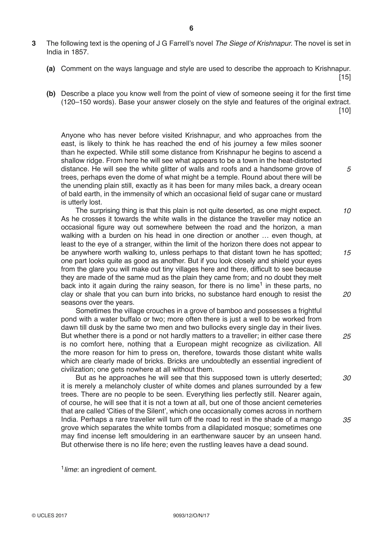 Cambridge A Level English - Language AS and A Level (from 2014) 9093 2017 Oct/Nov Paper 1 · Variant 2 question paper, page 6 of 8